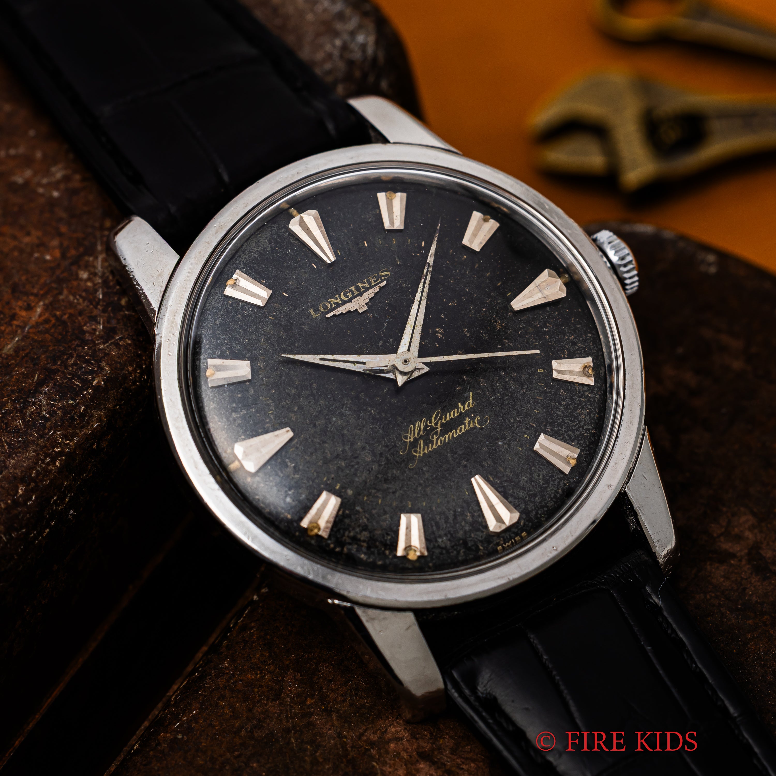 ロンジン オールガード 1955年製 ブラックミラー