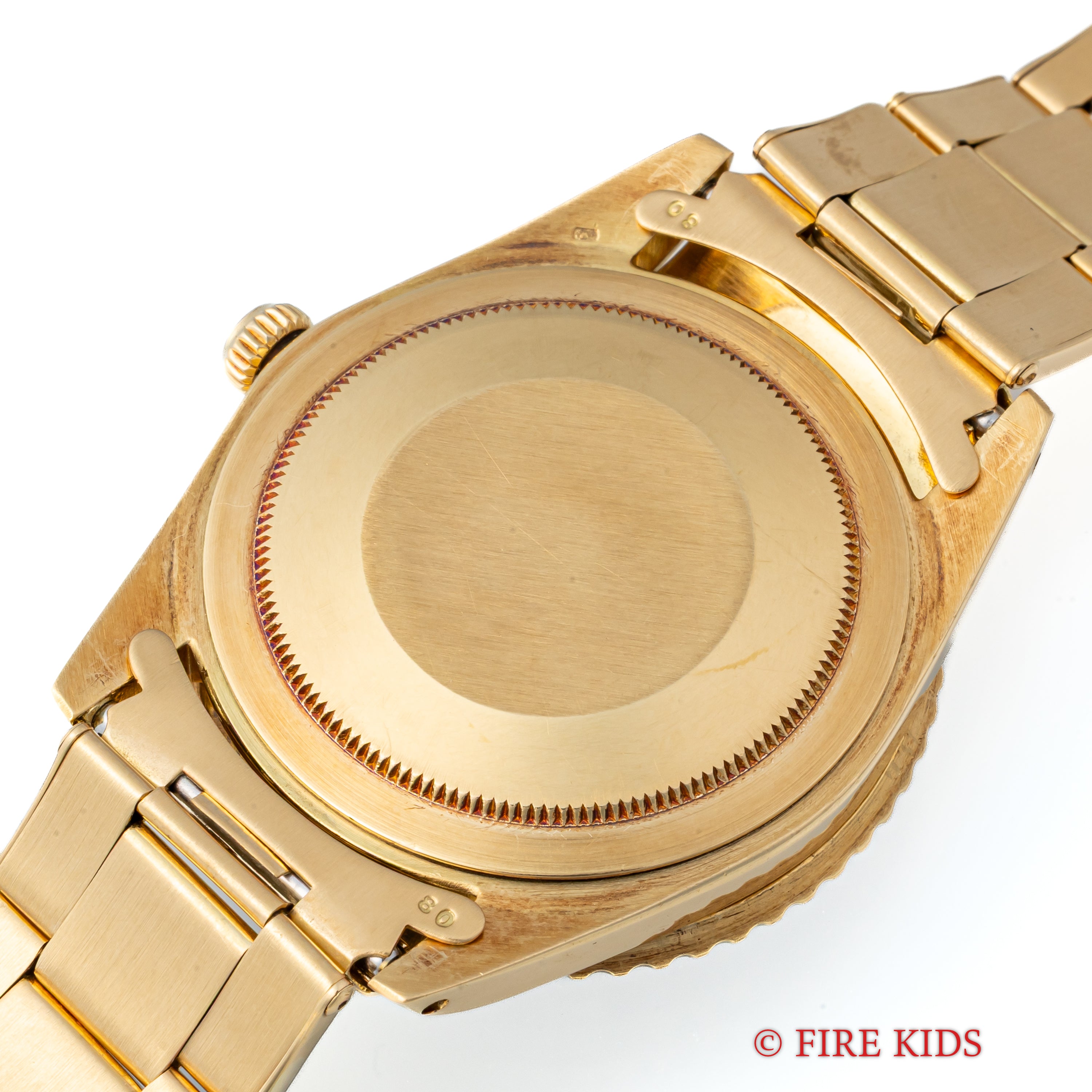 ロレックス 18金無垢GMTマスター Ref.1675 1964年製 ガードレス 茶ツボ ドーフィンハンド 純正金無垢リベットブレス