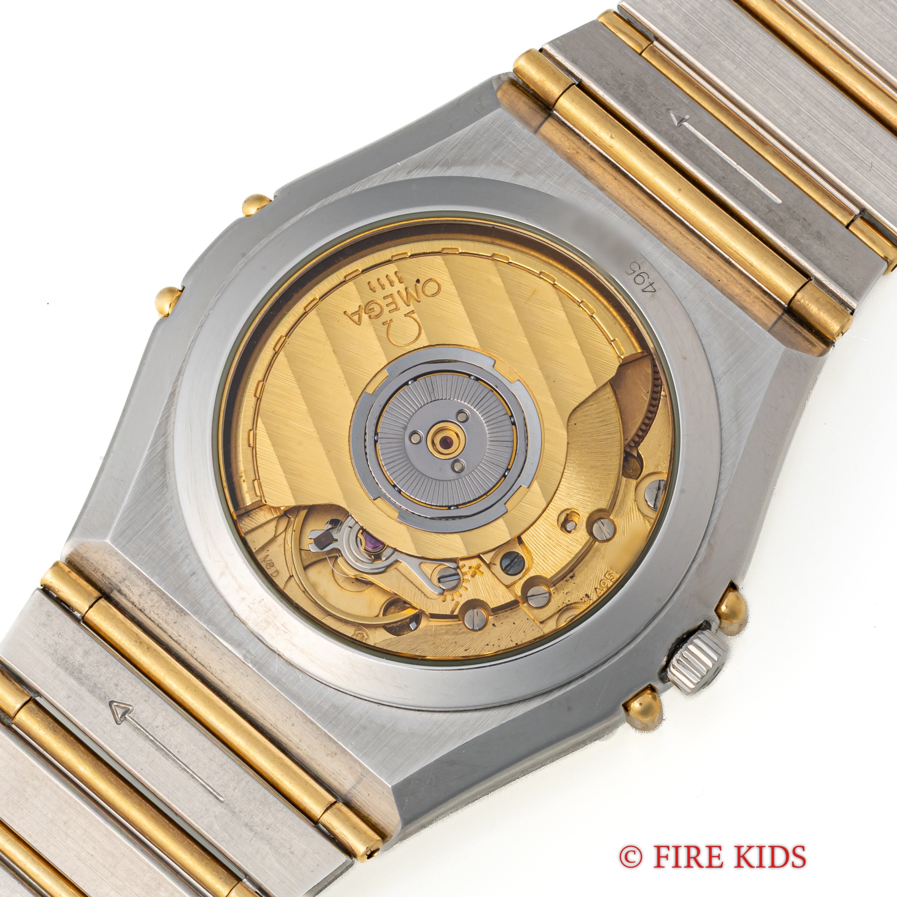 オメガ コンステレーション マンハッタン コンビ 1986年製 自動巻クロノメーター 裏スケルトン