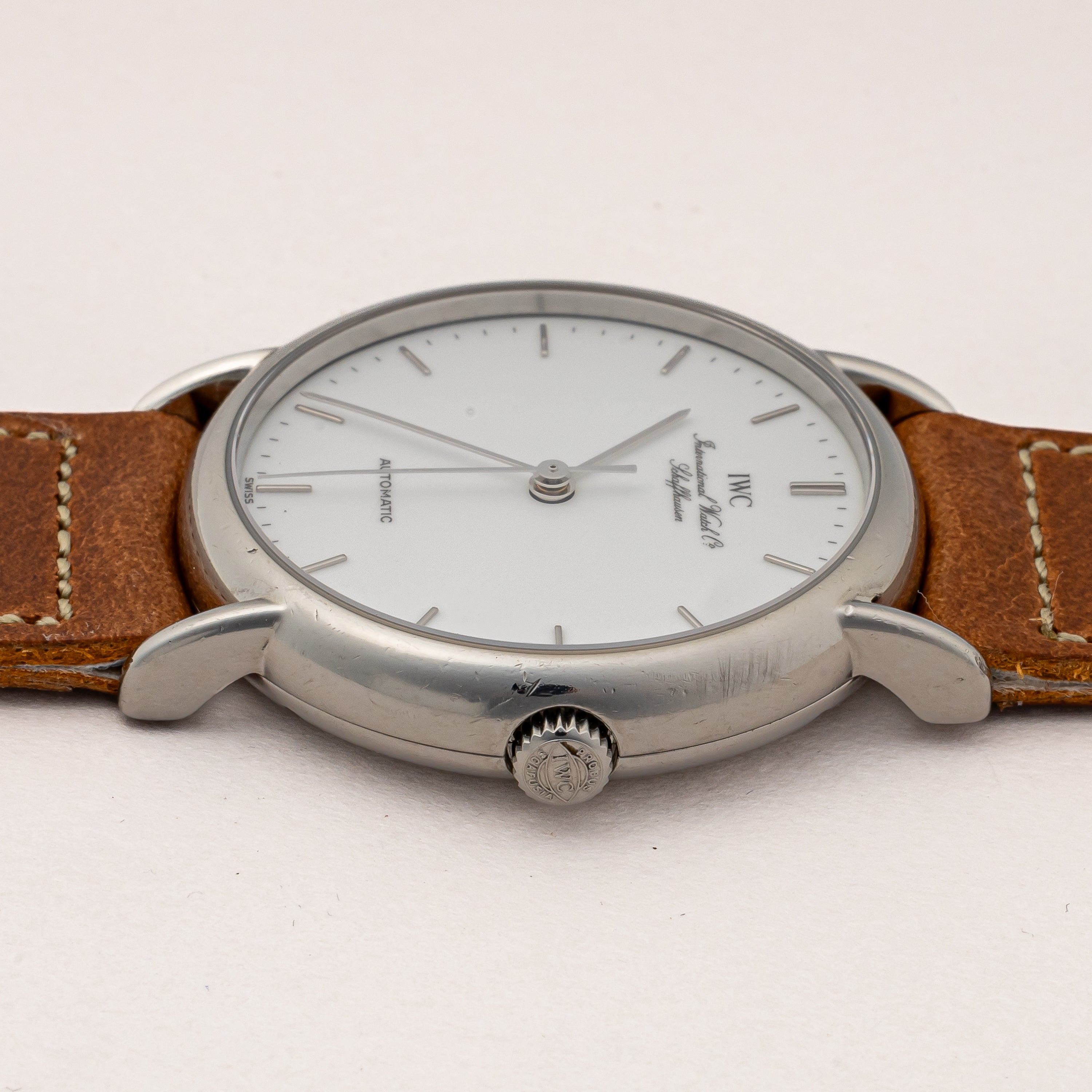 IWC ポートフィノ ノンデイト 1991年製 自動巻 ホワイトエナメルダイヤル 純正尾錠付き