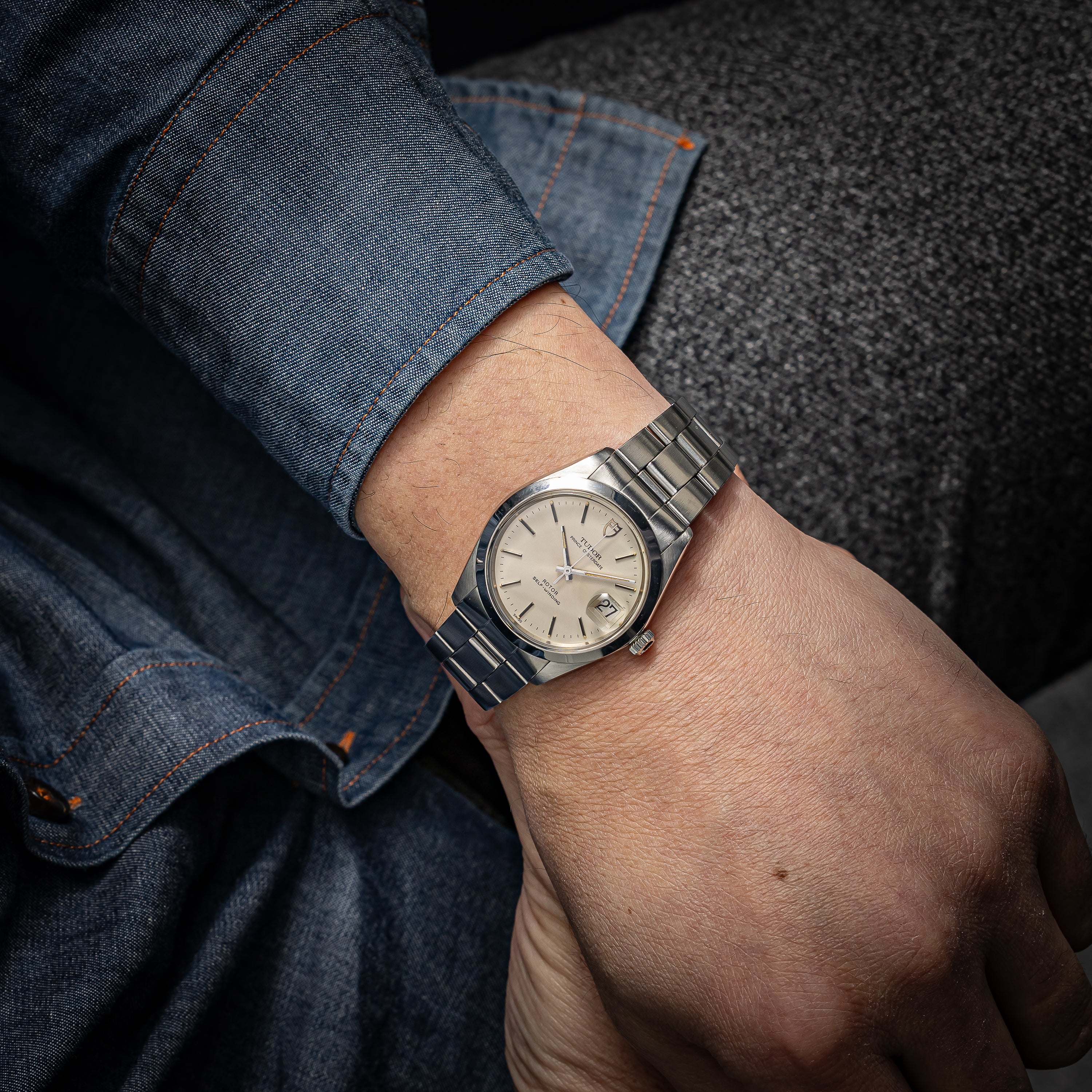 チューダー プリンス オイスターデイト 1984年製 Ref.90520 ロレックス巻きブレス付き 王冠リューズ