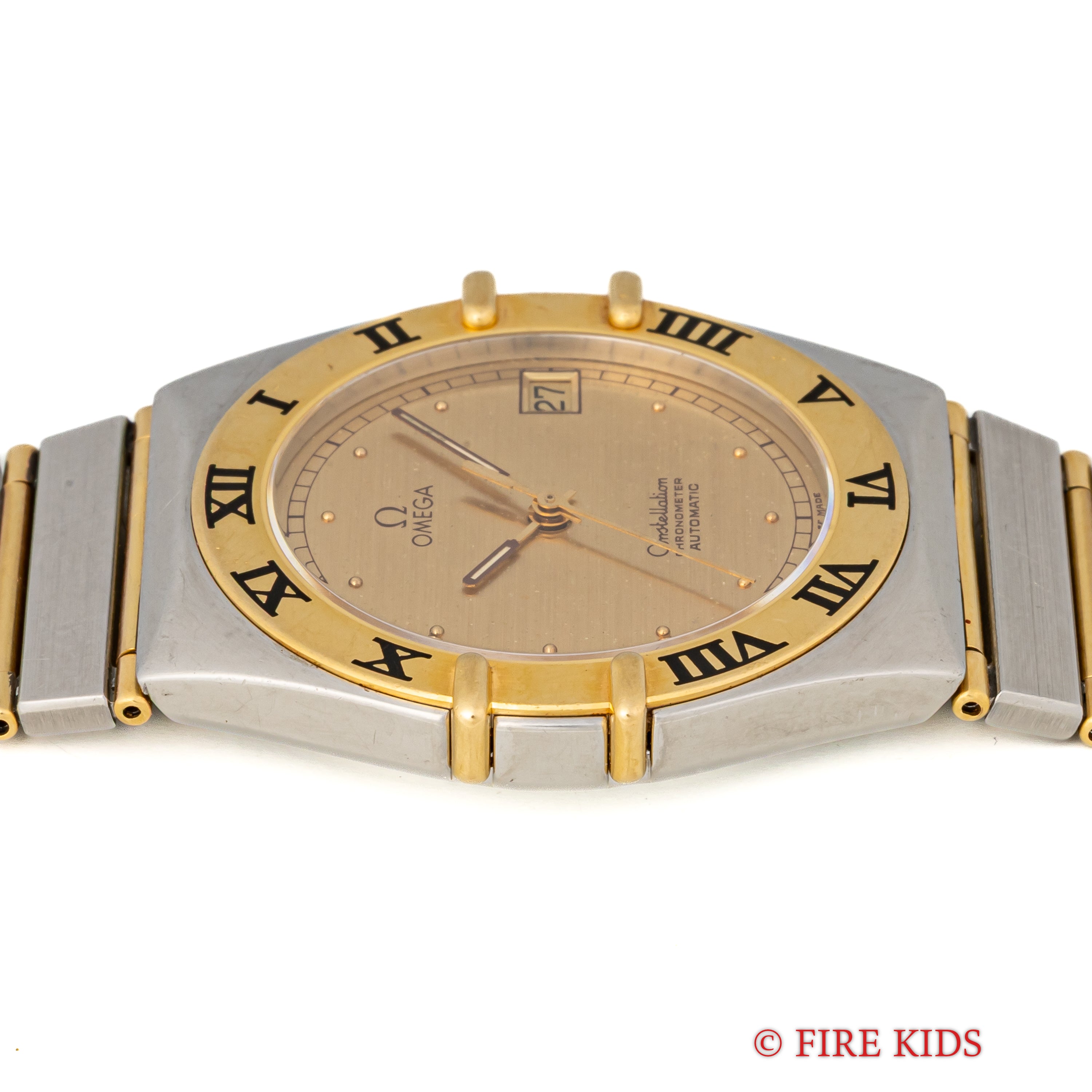 オメガ コンステレーション マンハッタン コンビ 1986年製 自動巻クロノメーター 裏スケルトン