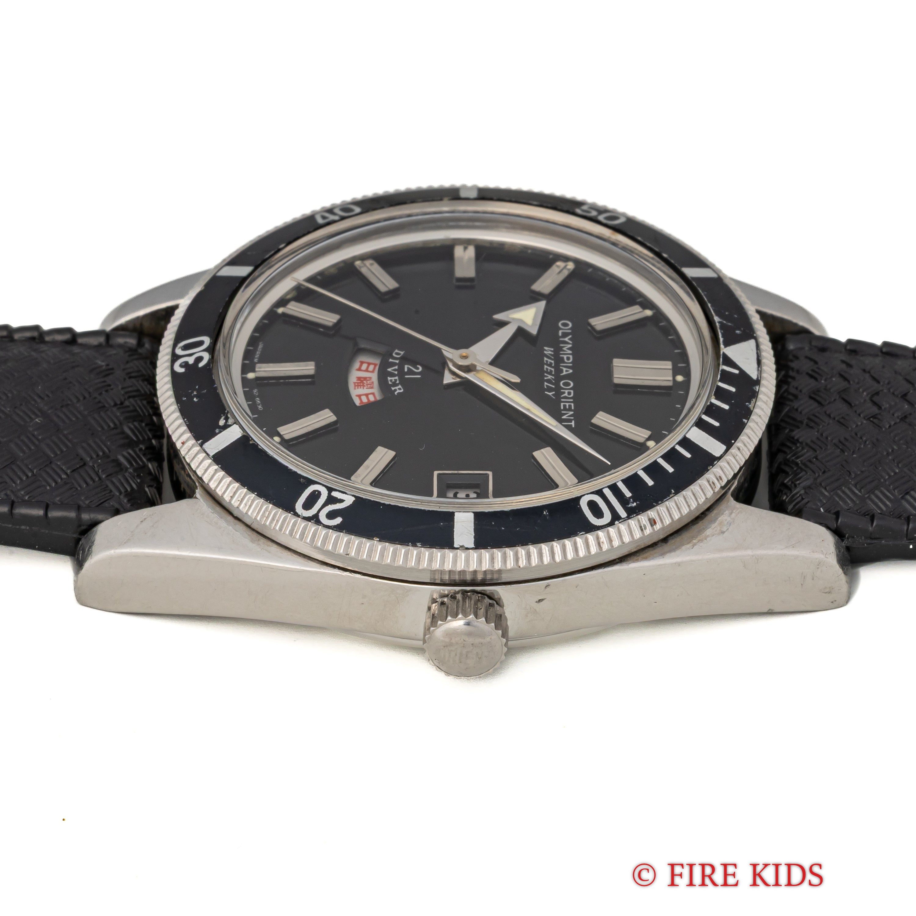 オリンピア オリエント ウィークリー 21ダイバー 1960年代 日本語曜日 アローハンド 手巻