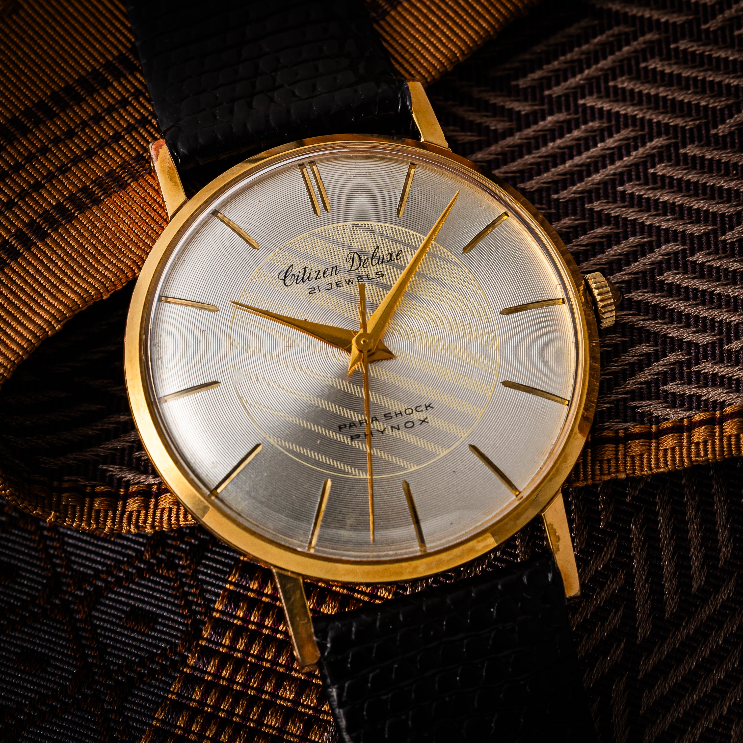 シチズン 1960年製(昭和35年製) デラックス 手巻き 2トーンダイヤル 彫インデックス