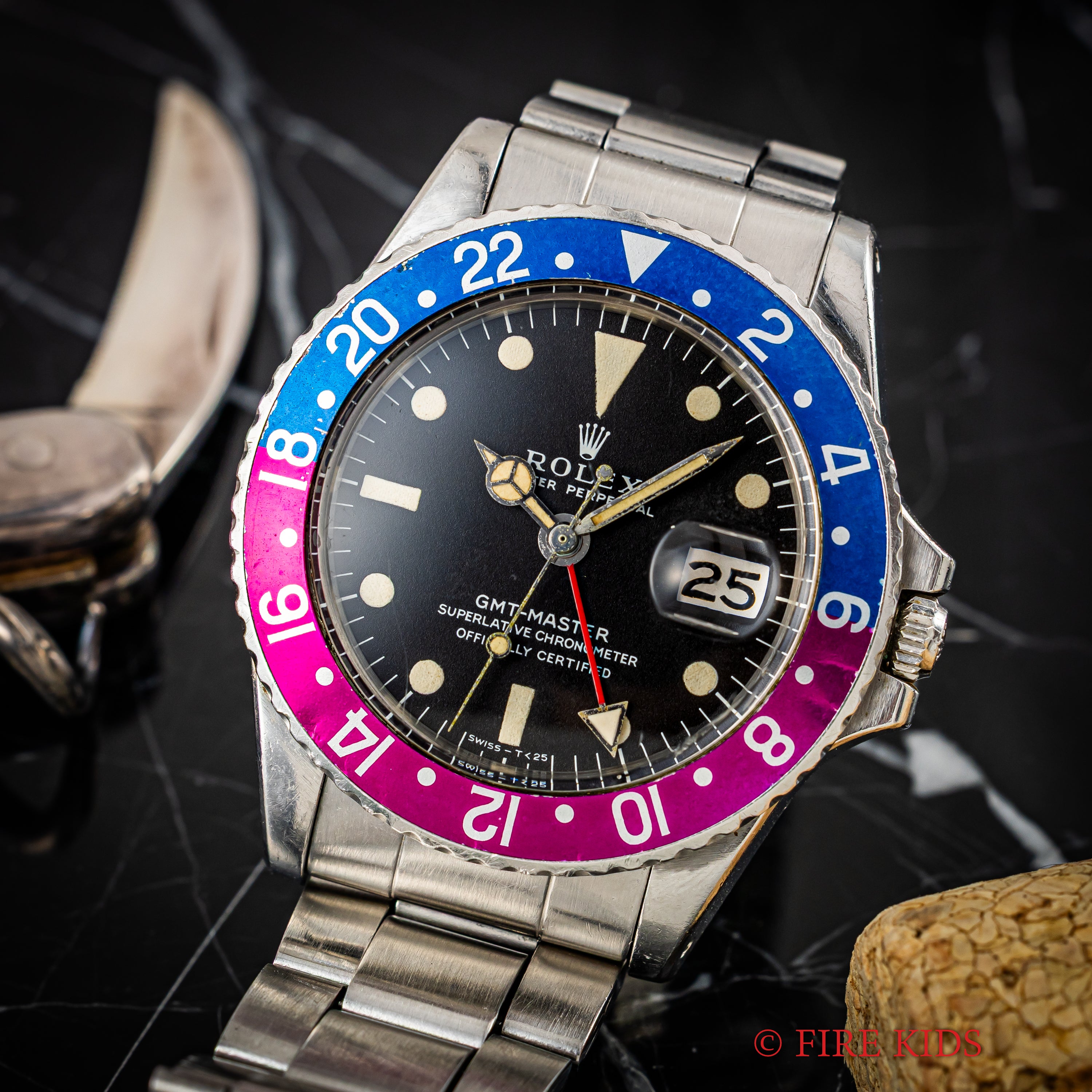 ロレックス GMTマスター ペプシベゼル 1968年製 Ref.1675 ロングEダイヤル フクシアベゼル