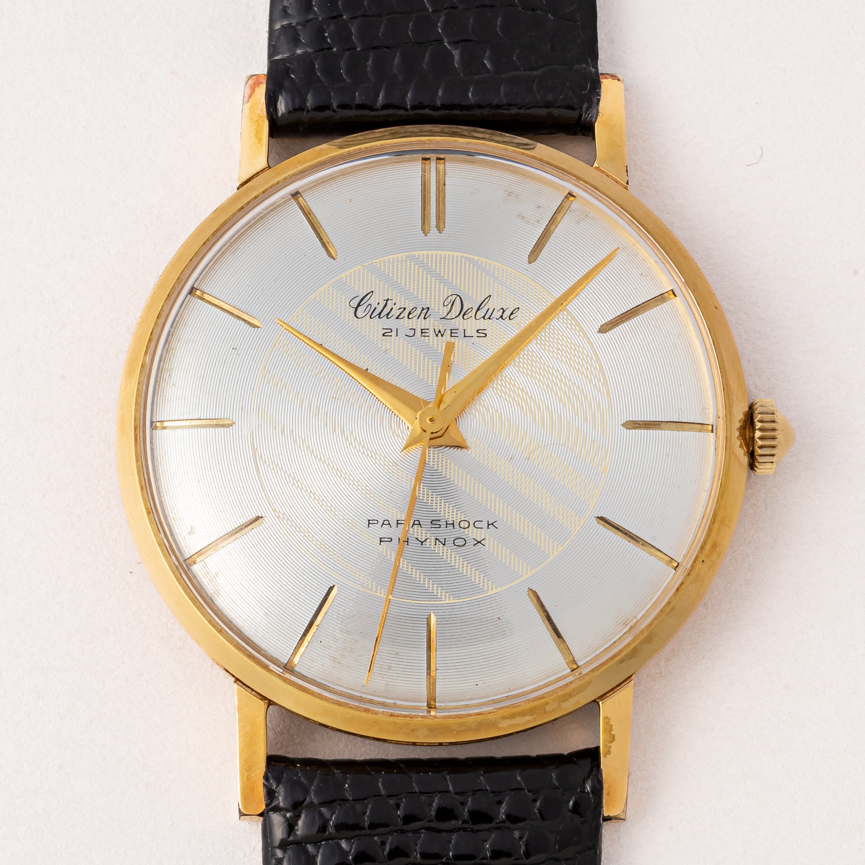 シチズン 1960年製(昭和35年製) デラックス 手巻き 2トーンダイヤル 彫インデックス