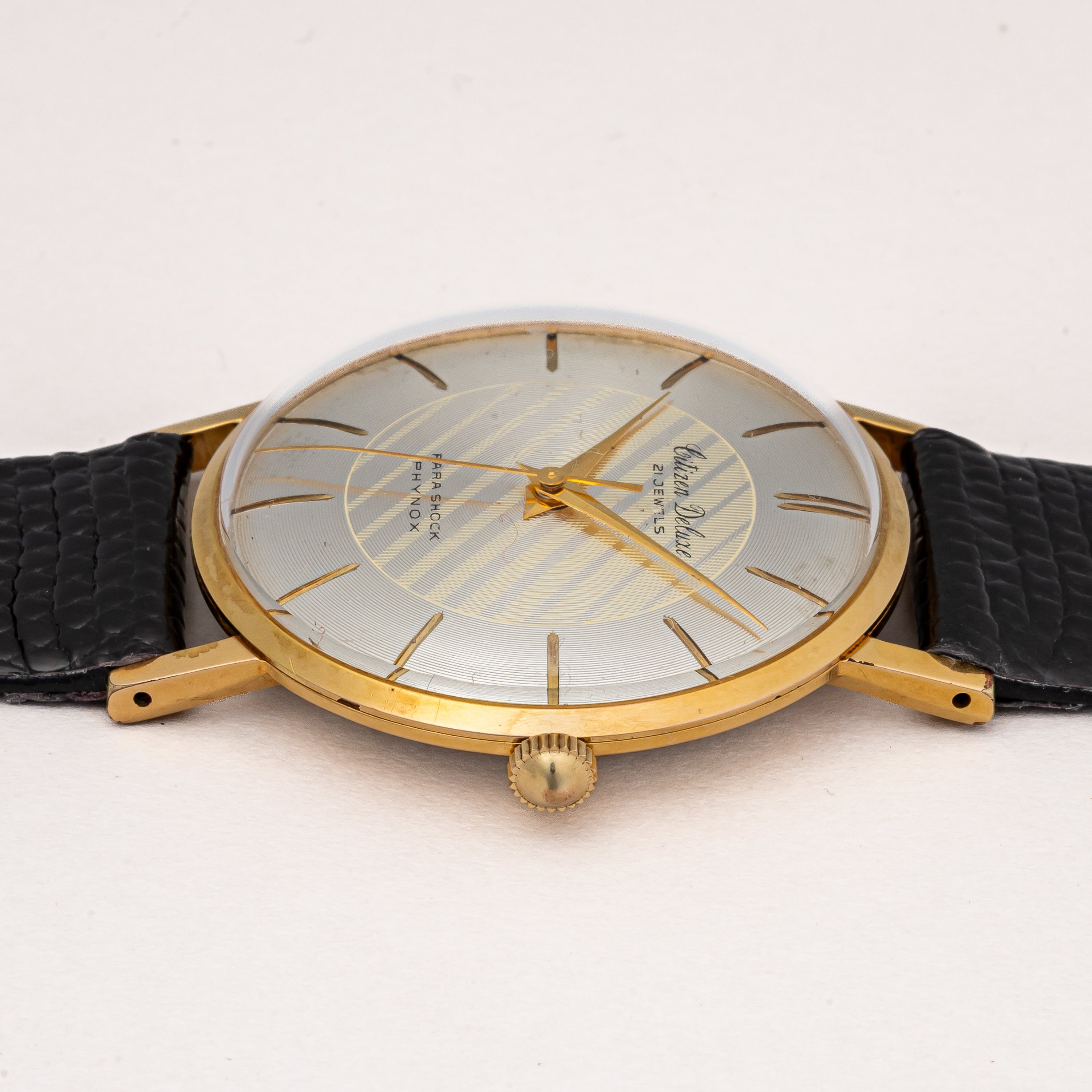 シチズン 1960年製(昭和35年製) デラックス 手巻き 2トーンダイヤル 彫インデックス