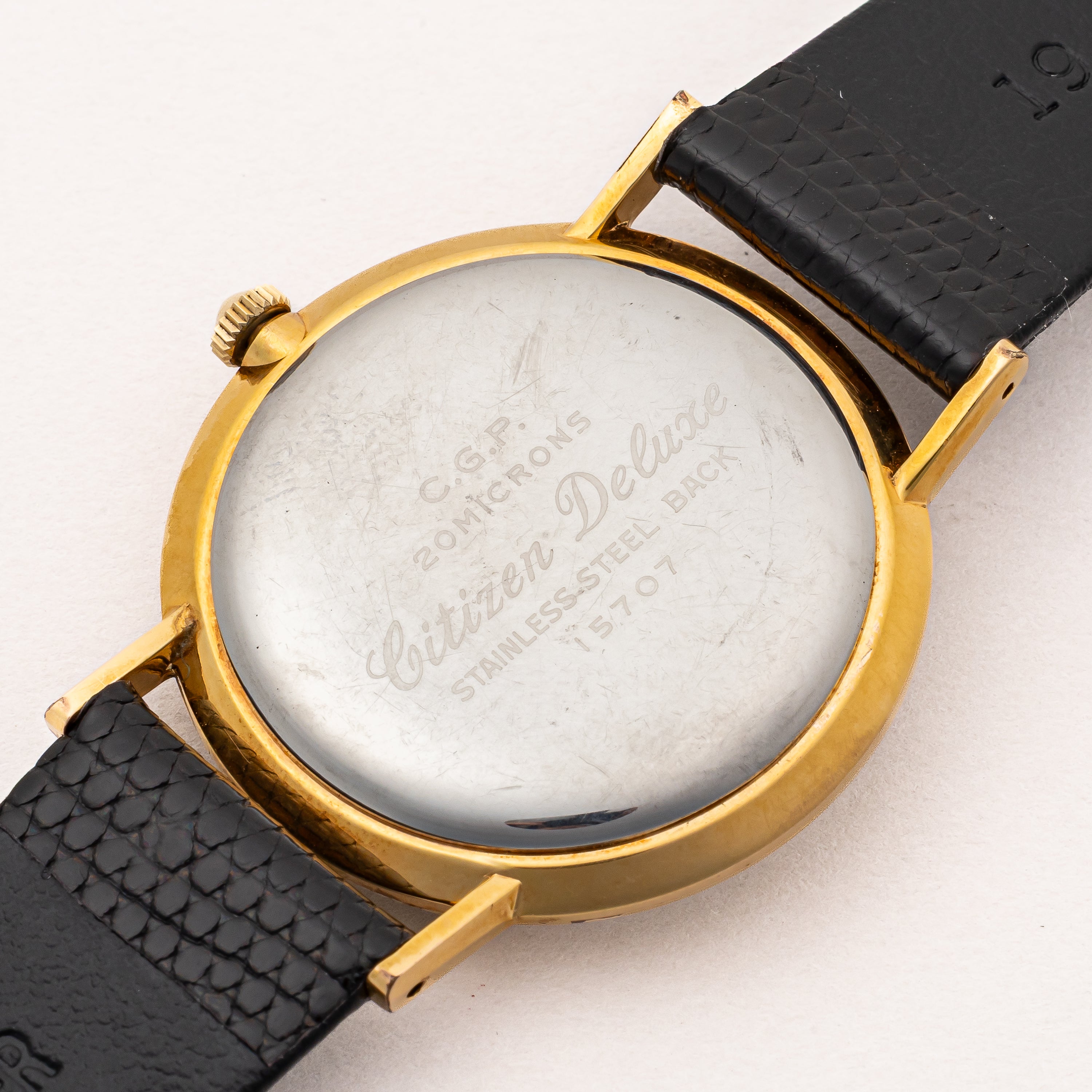 シチズン 1960年製(昭和35年製) デラックス 手巻き 2トーンダイヤル 彫インデックス