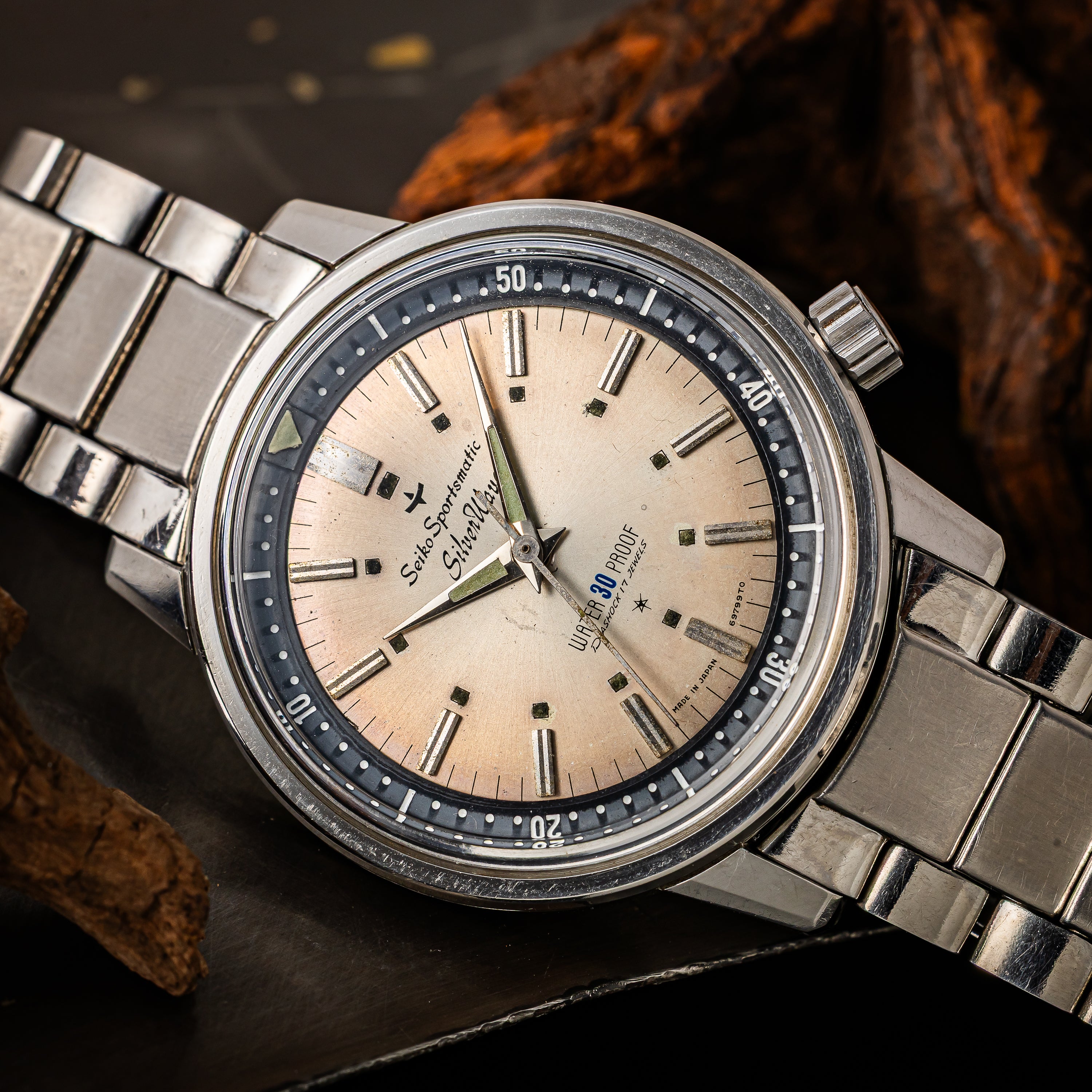 セイコー スポーツマチック シルバーウェーブ 1964年製 Ref.69799 回転ベゼル 自動巻