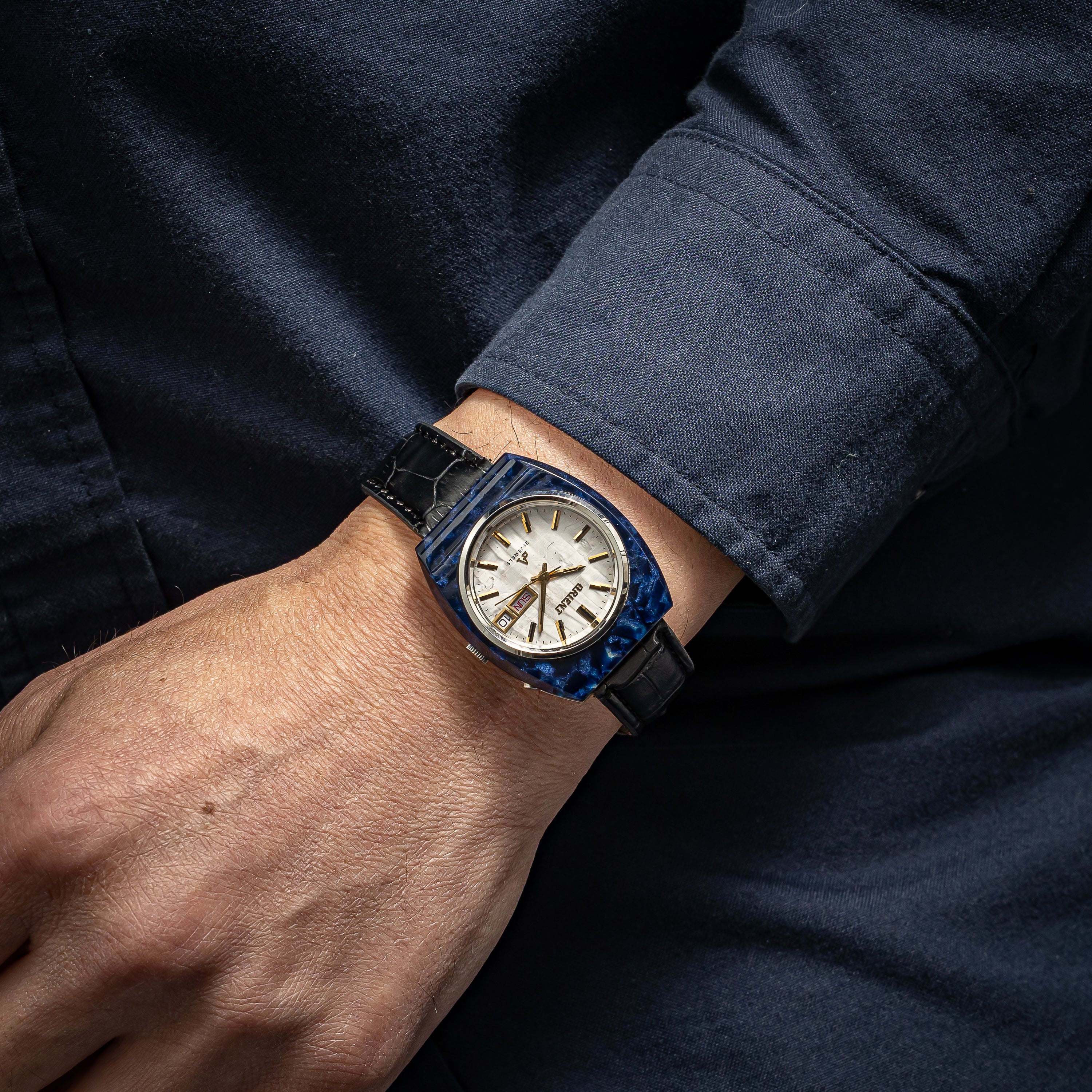 オリエント クロノエース ハイカラーフォーカスDX 1970年代 シェルダイヤル 自動巻