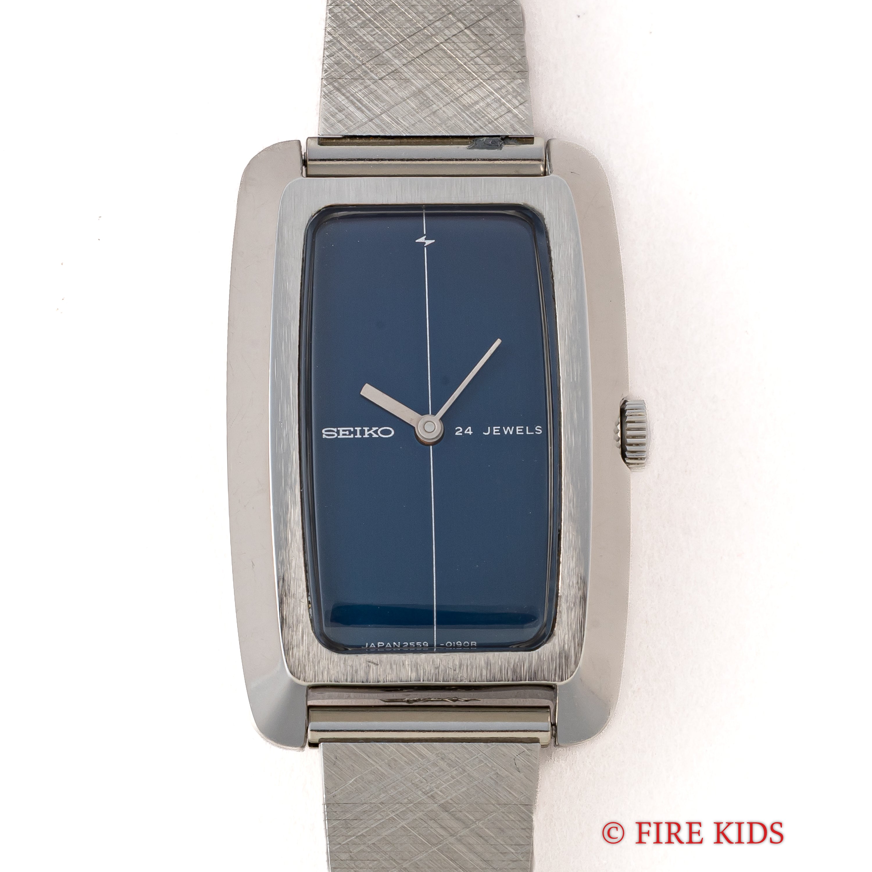 セイコー レディース レクタンギュラーケース ブルーダイヤル 1969年製 手巻 社外ブレス