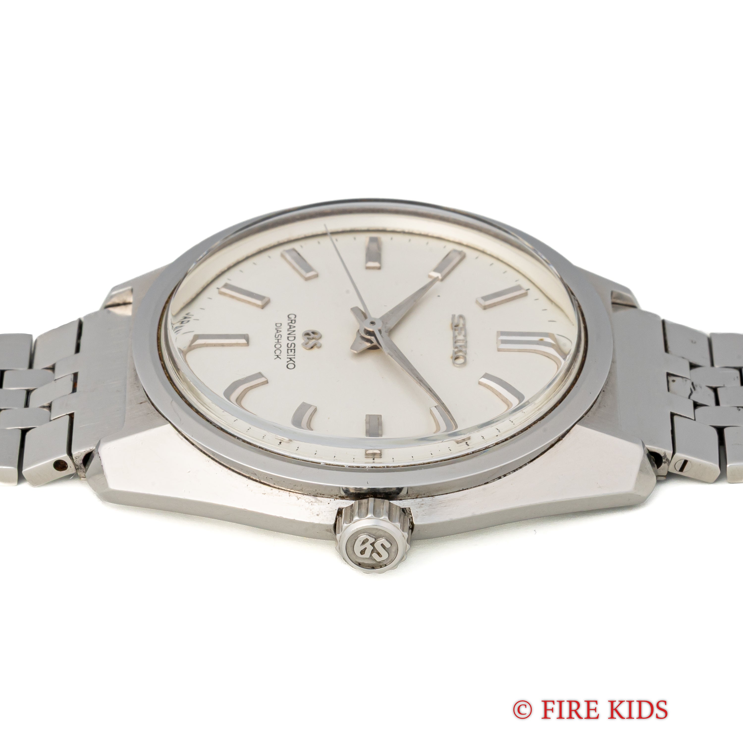 グランドセイコー 手巻き 1967年製 44GS前期 手巻 Ref.4420-9000 GSブレス 箱付 革ベルト尾錠付