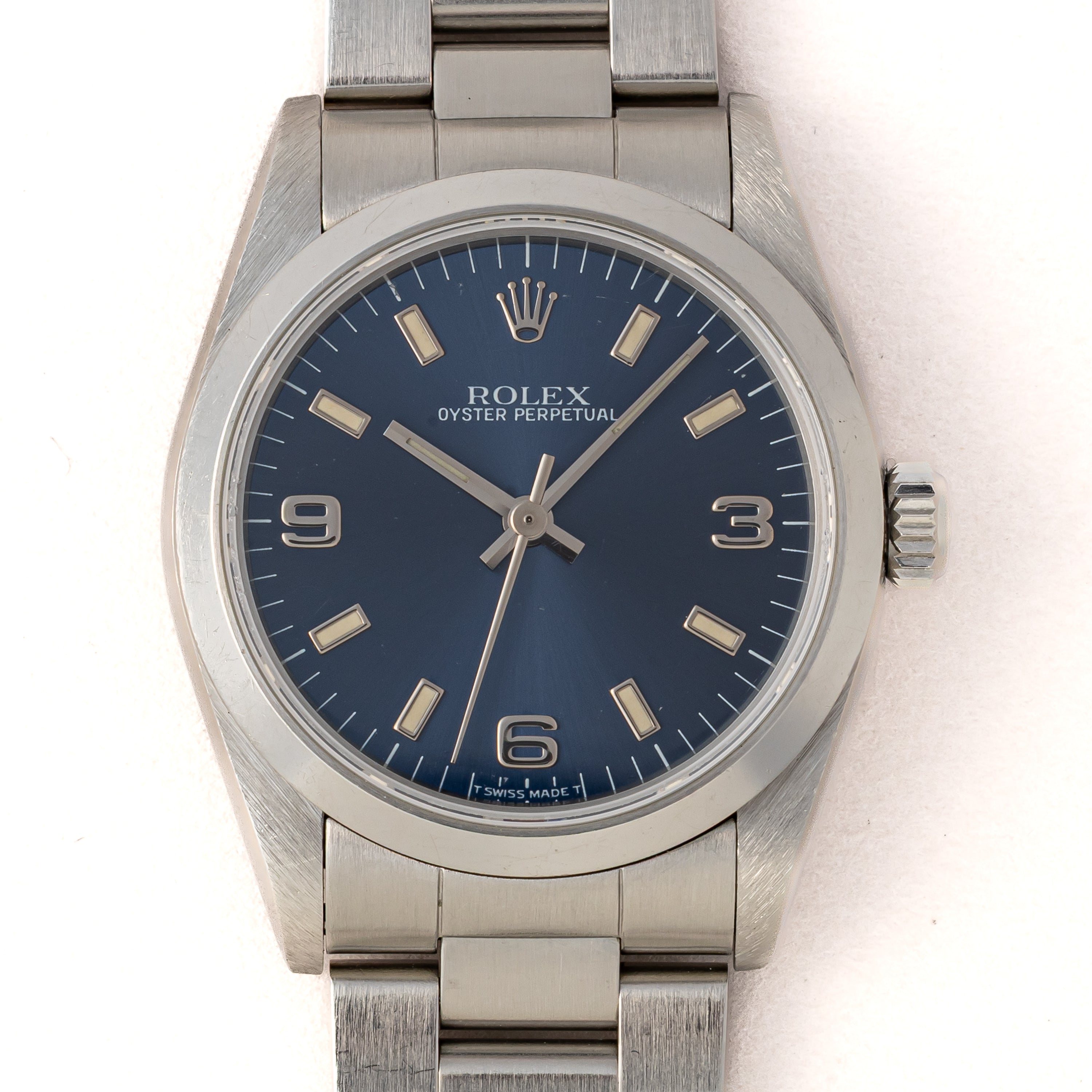 ロレックスオイスターパーペチュアル 1998年製 Ref.67480 ブルー飛びアラビアダイヤル