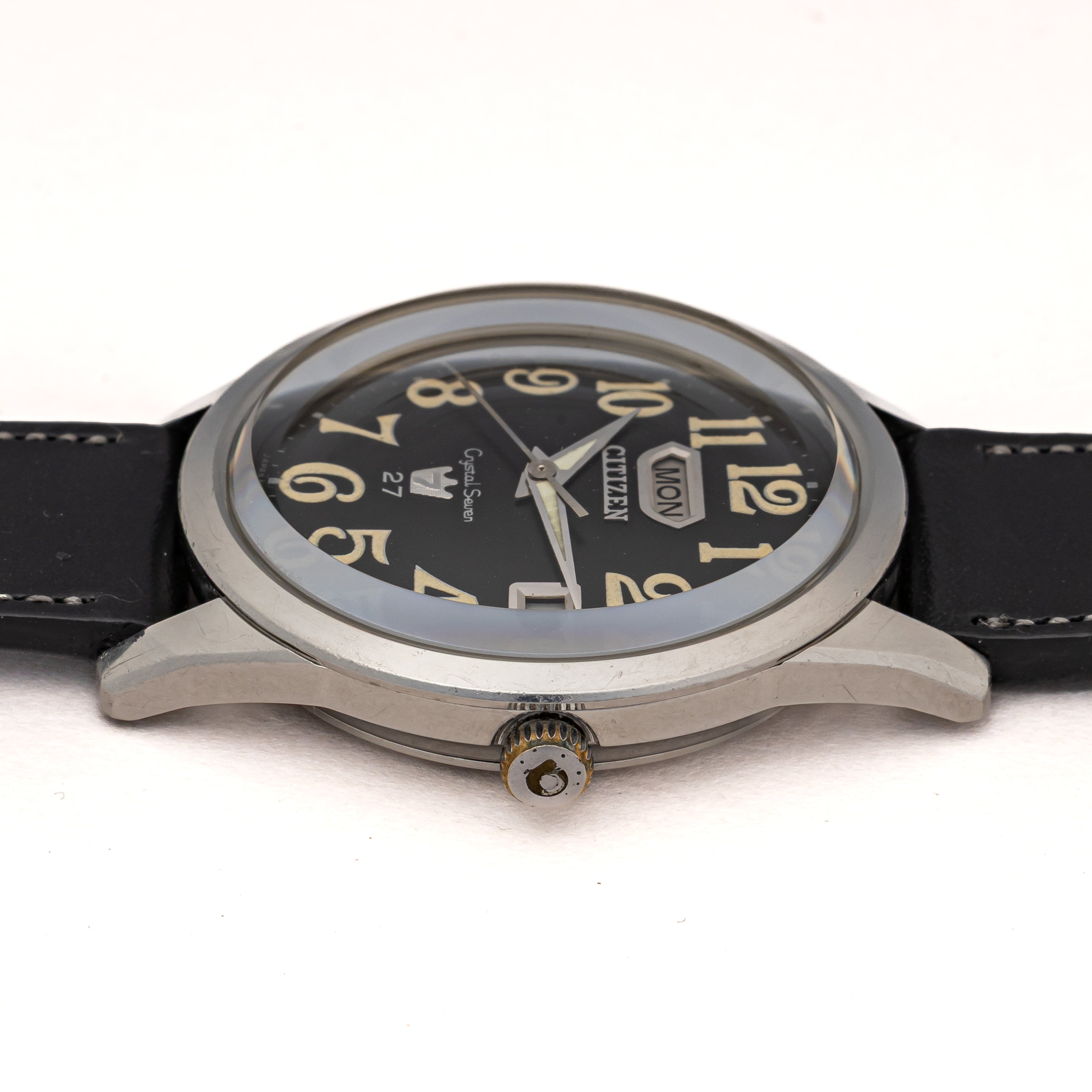 シチズン クリスタルセブン 1967年製 Ref.ACSS3008-Y ブラックアラビアダイヤル