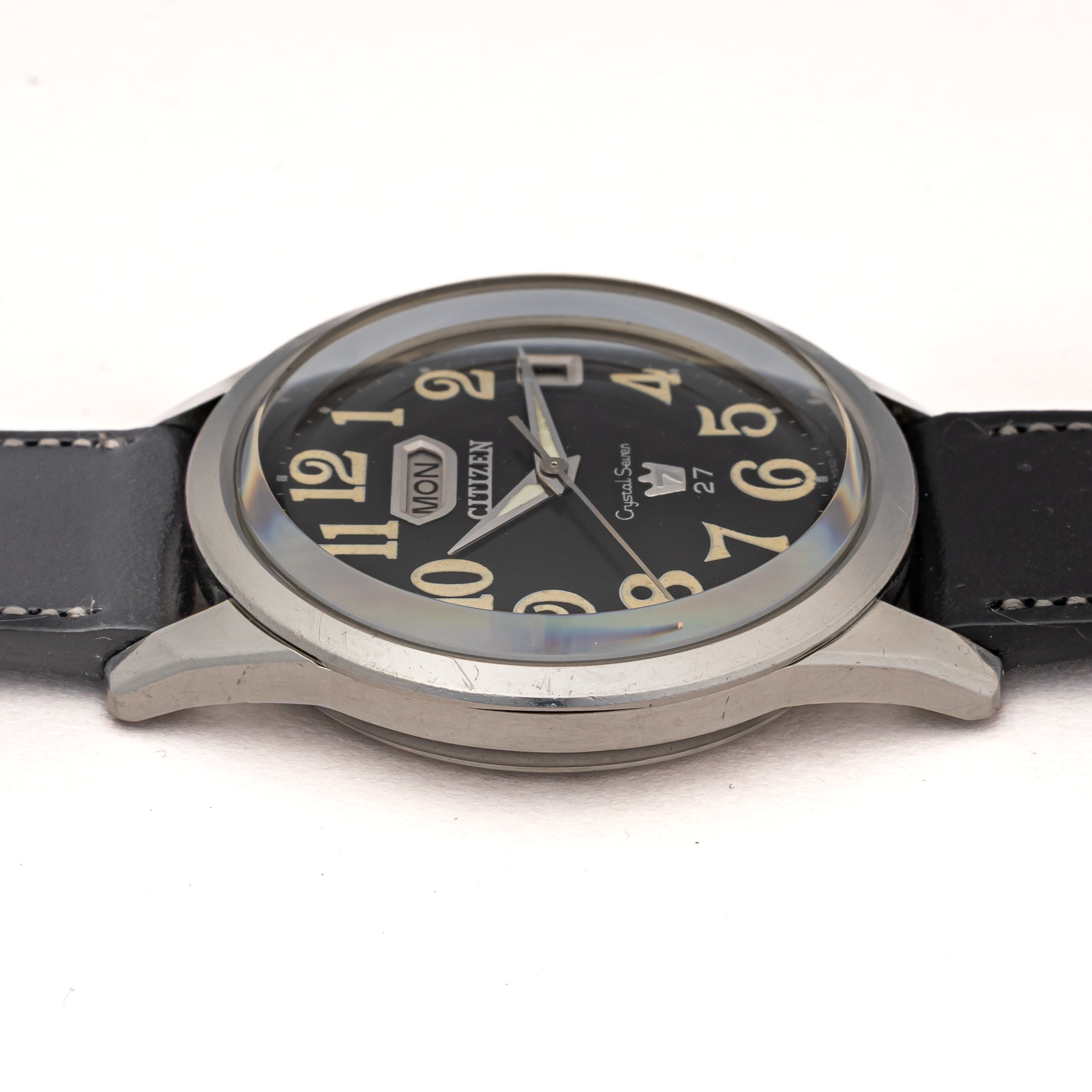 シチズン クリスタルセブン 1967年製 Ref.ACSS3008-Y ブラックアラビアダイヤル