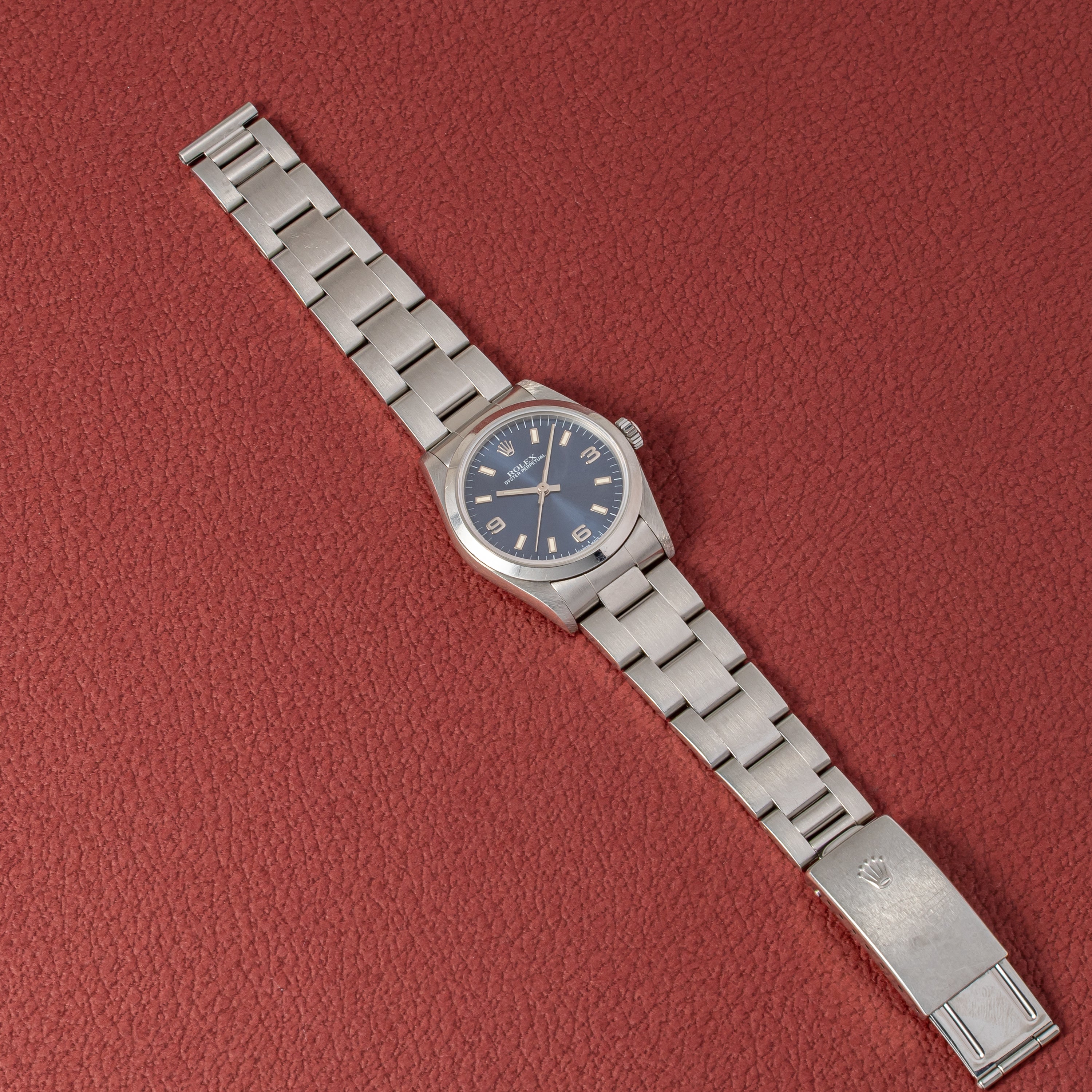 ロレックスオイスターパーペチュアル 1998年製 Ref.67480 ブルー飛びアラビアダイヤル