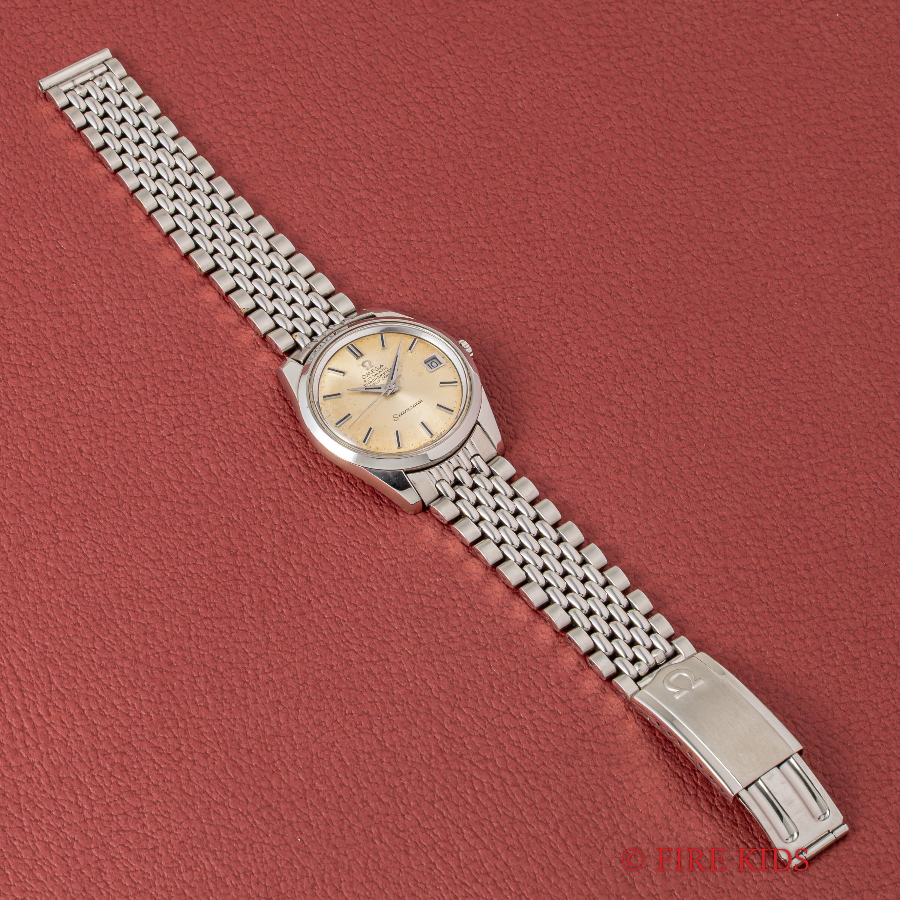 オメガ シーマスター 1971年製 Ref.166.010 自動巻 Cal.564 パティーナダイヤル 純正ライスブレス