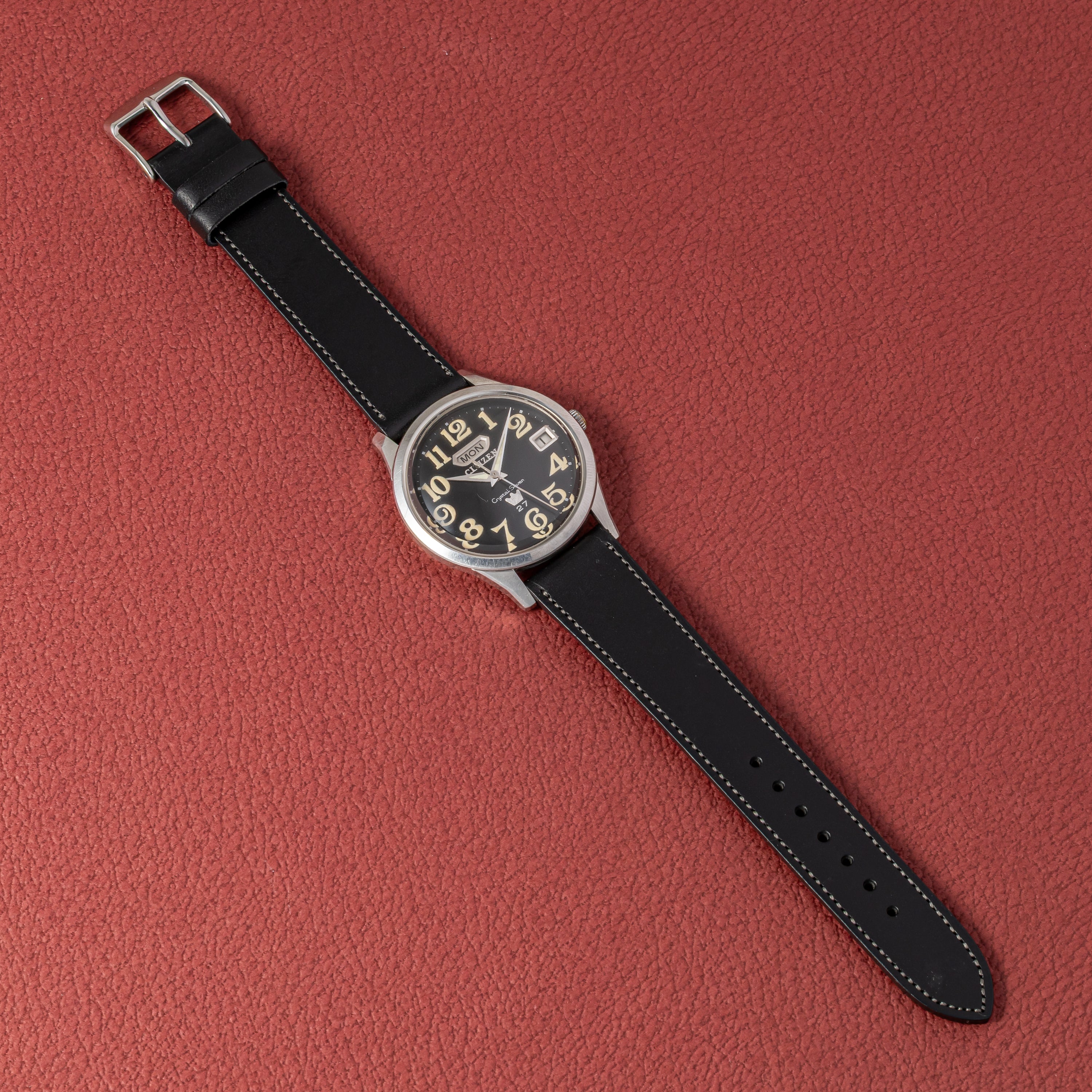 シチズン クリスタルセブン 1967年製 Ref.ACSS3008-Y ブラックアラビアダイヤル