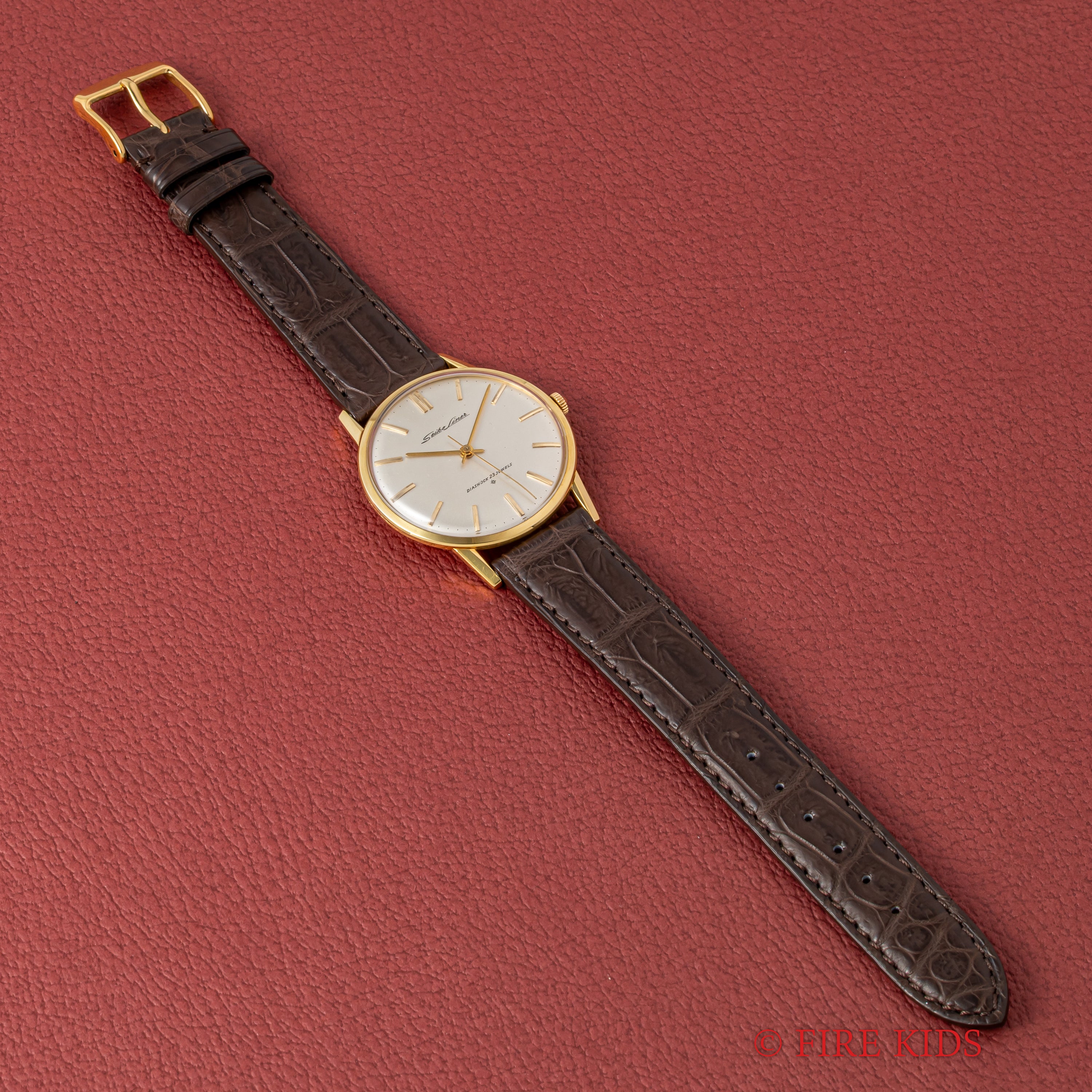 セイコー 18金無垢ライナー 1961年製 Ref.15010LN SDダイヤル 薄型手巻き