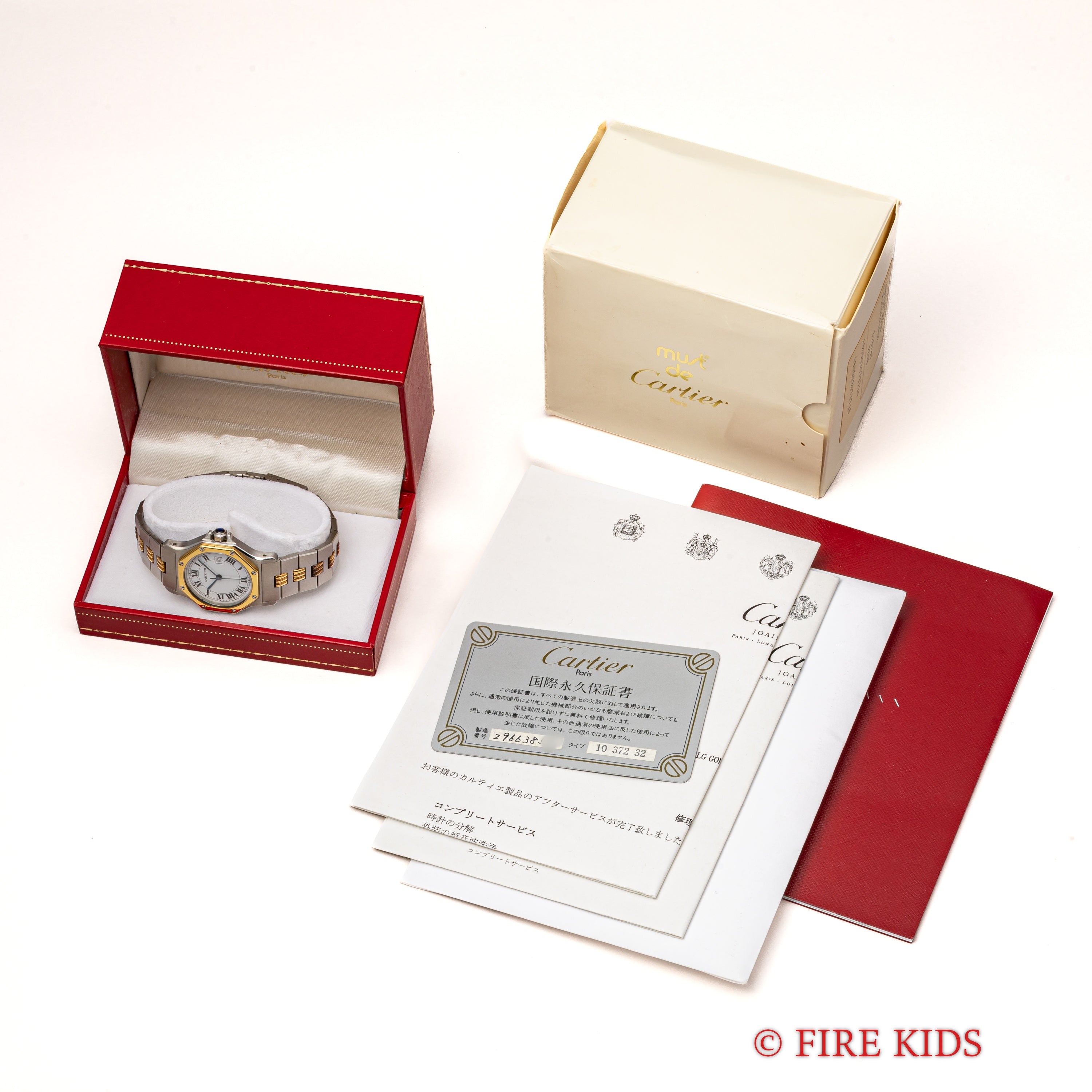 カルティエ サントス オクタゴンLM コンビ ホワイトローマン 1983年/昭和58年ギャラ 自動巻き