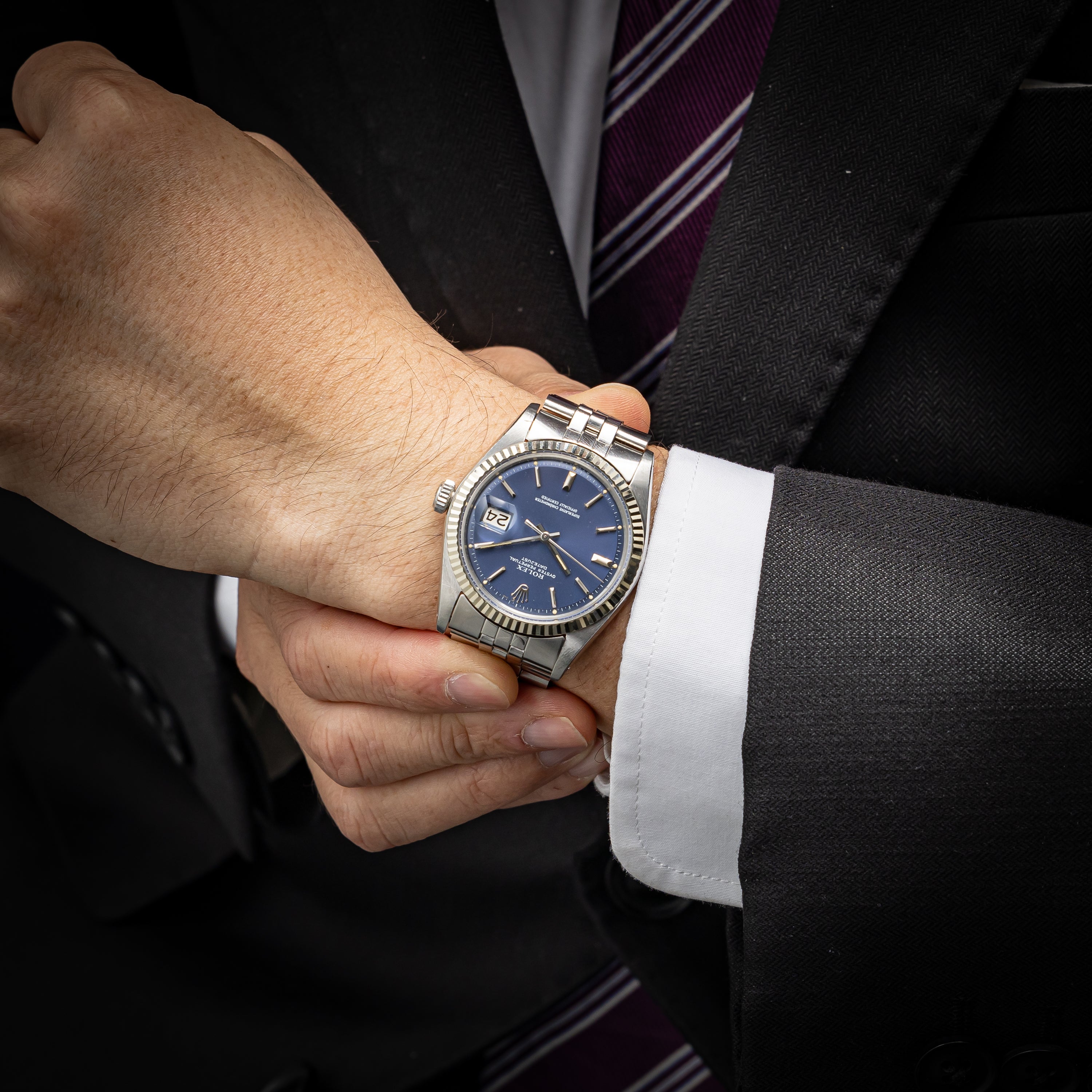 ロレックス デイトジャスト 1972年製 Ref.1601 ブルーダイヤル シグマダイヤル