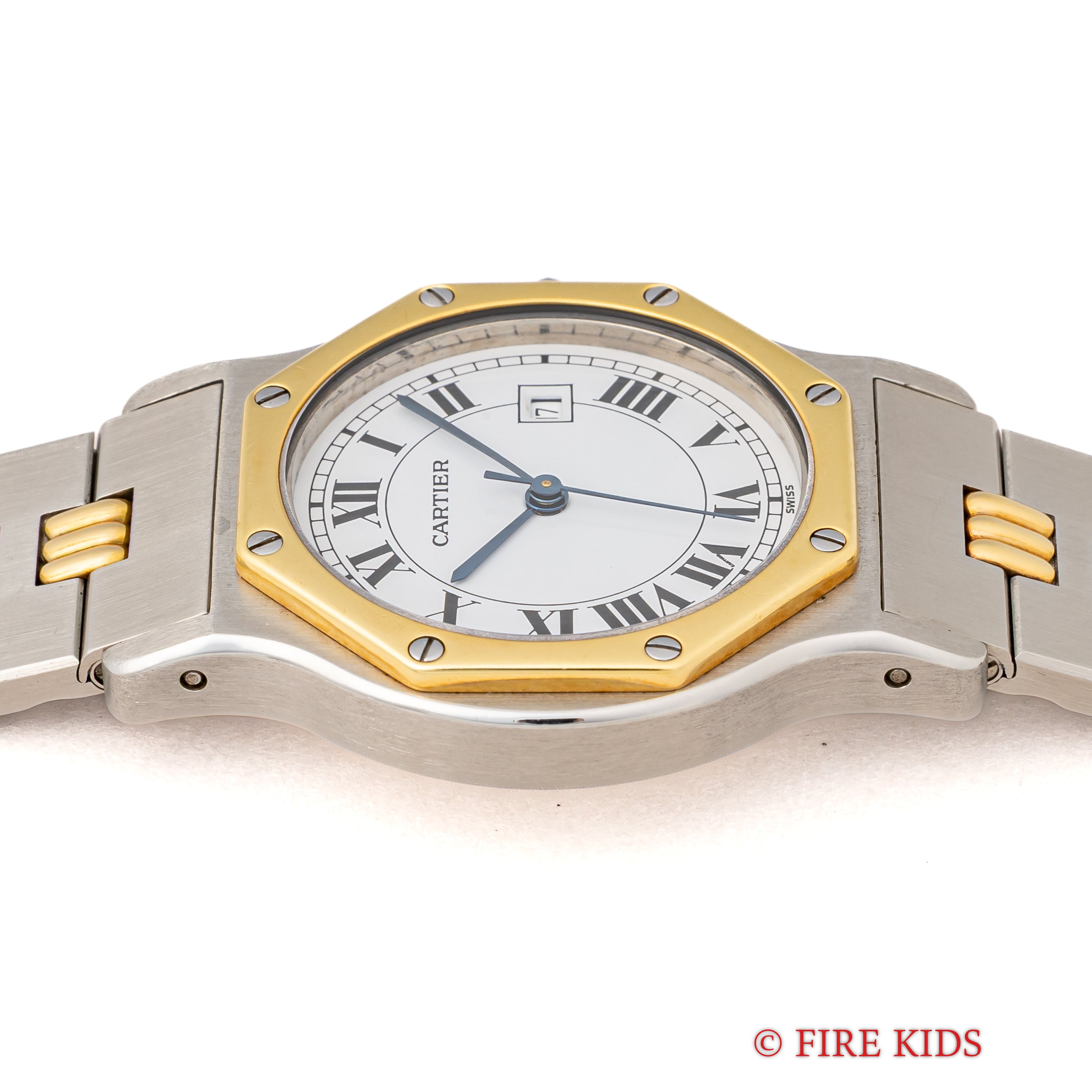 カルティエ サントス オクタゴンLM コンビ ホワイトローマン 1983年/昭和58年ギャラ 自動巻き