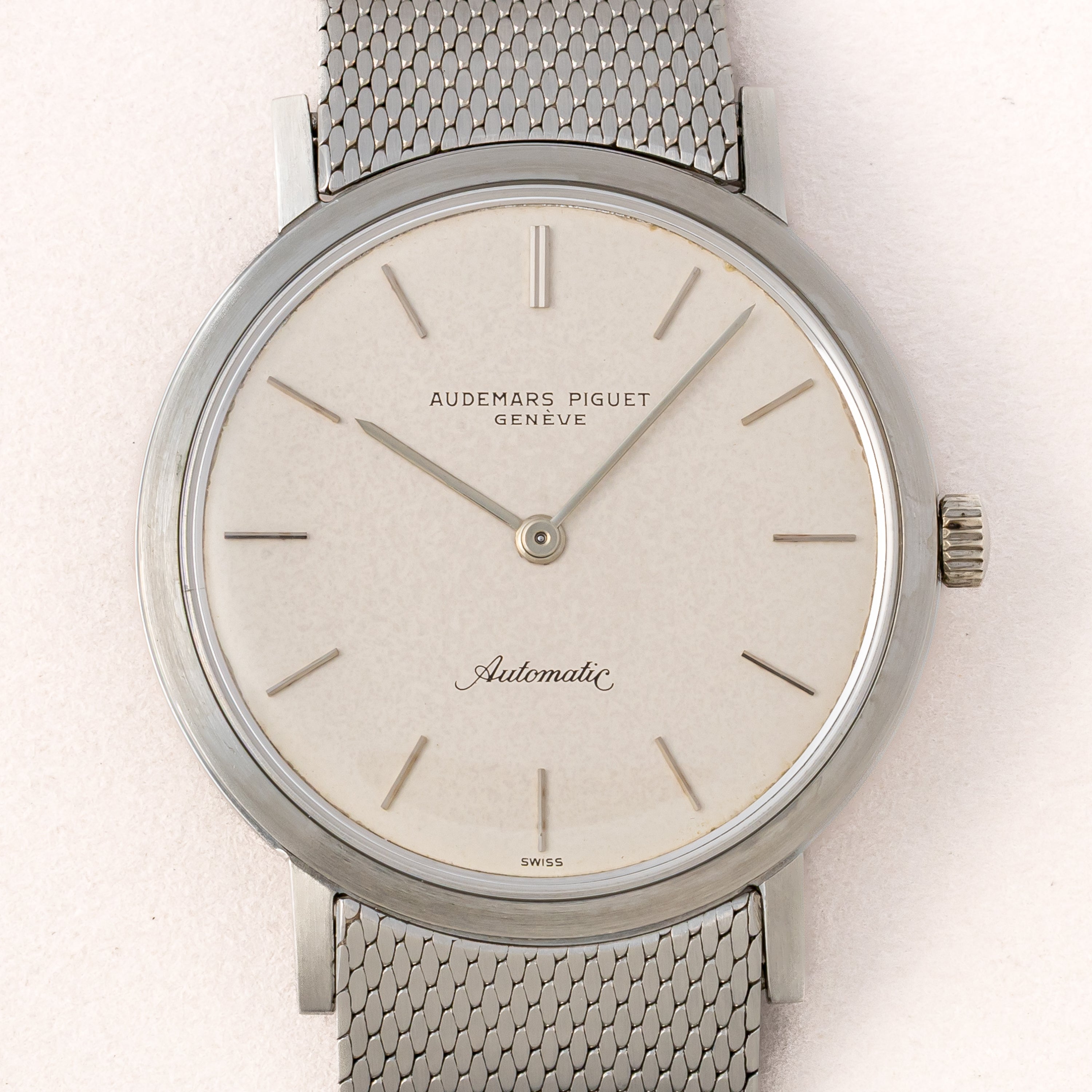 オーデマ・ピゲ エクストラフラット自動巻き ステンレスケース 1970年代製 Cal.K2120 純正ブレス付き