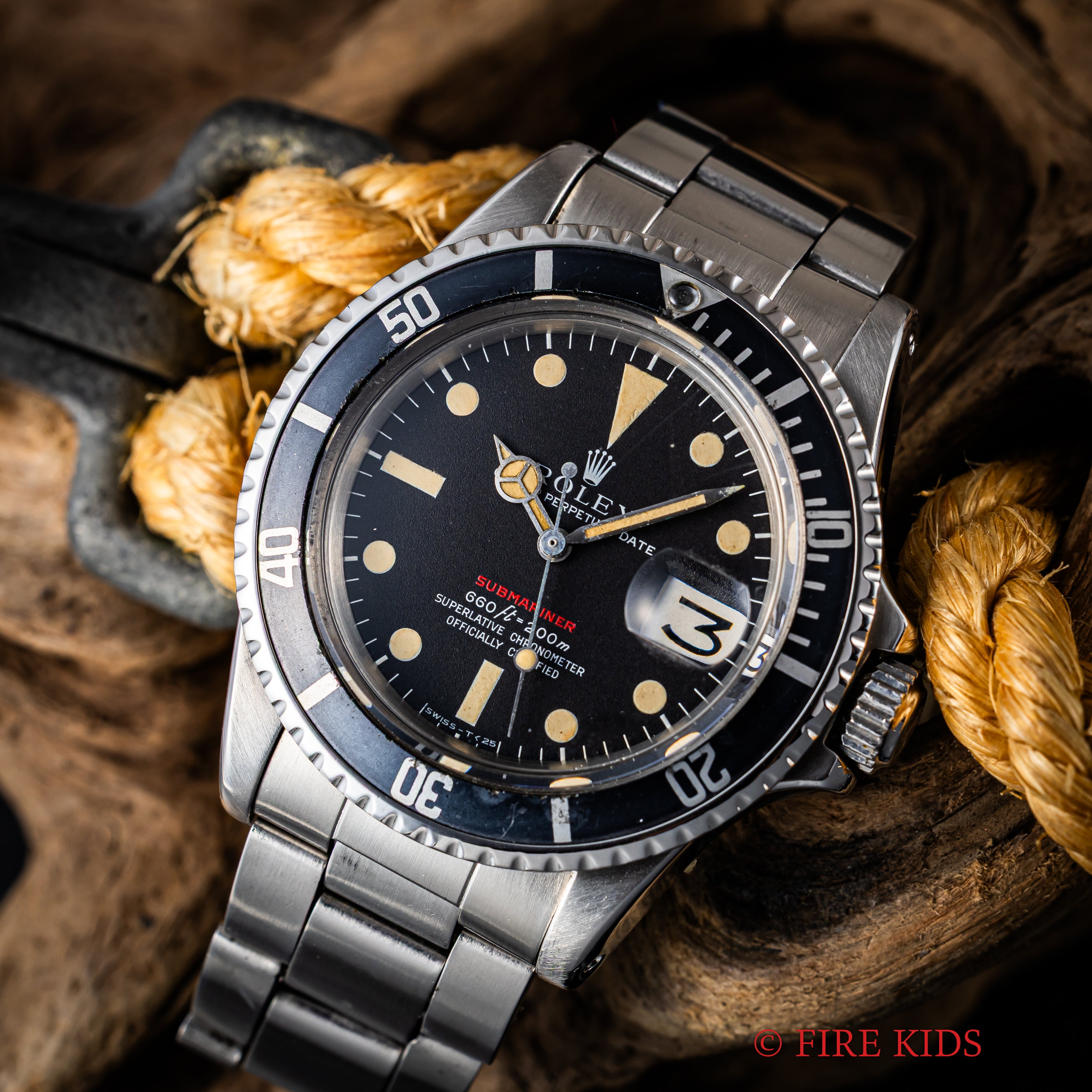 ロレックス サブマリーナ 赤サブ 1970年製(昭和45年製) Ref.1680 マーク4ダイヤル オリジナルブレス