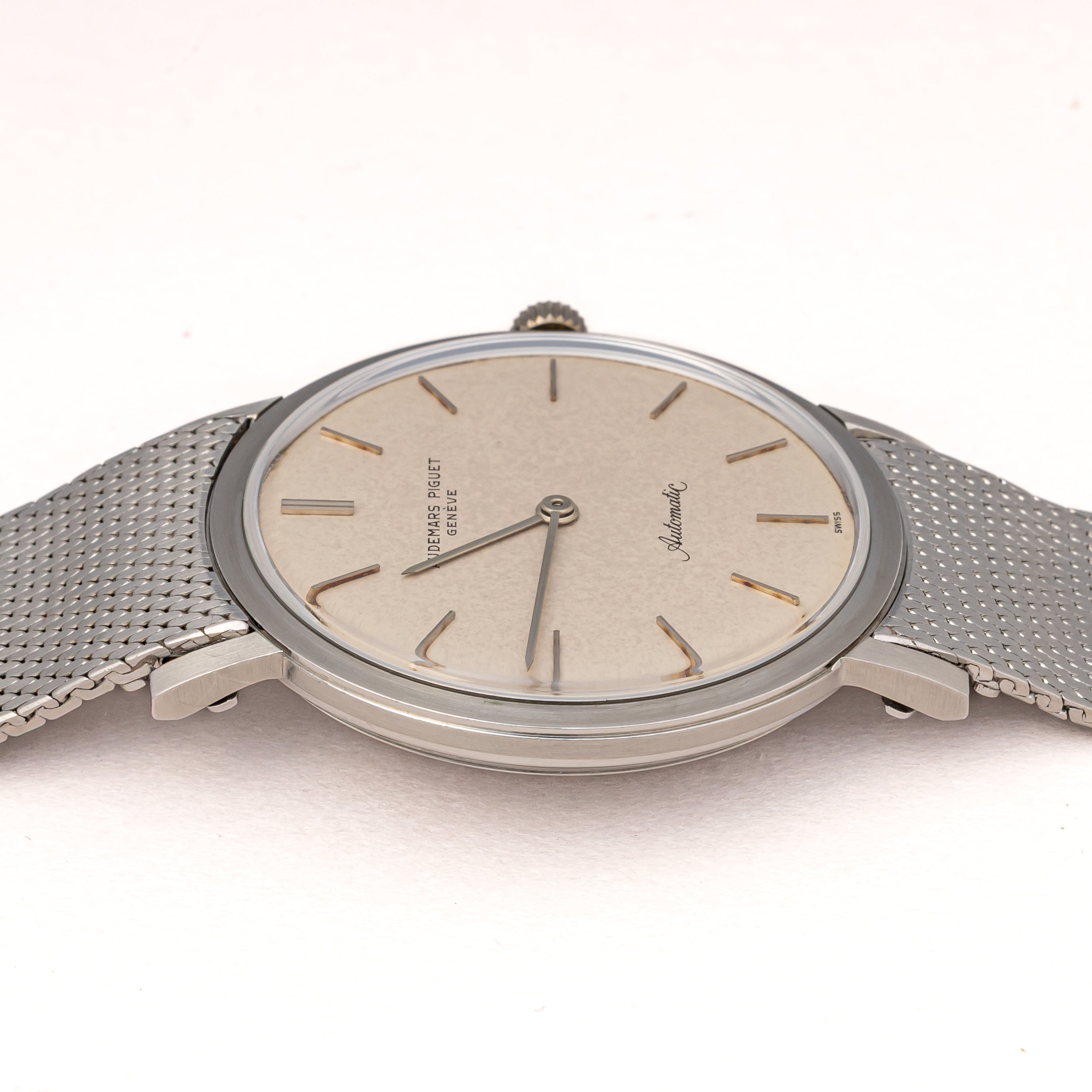 オーデマ・ピゲ エクストラフラット自動巻き ステンレスケース 1970年代製 Cal.K2120 純正ブレス付き