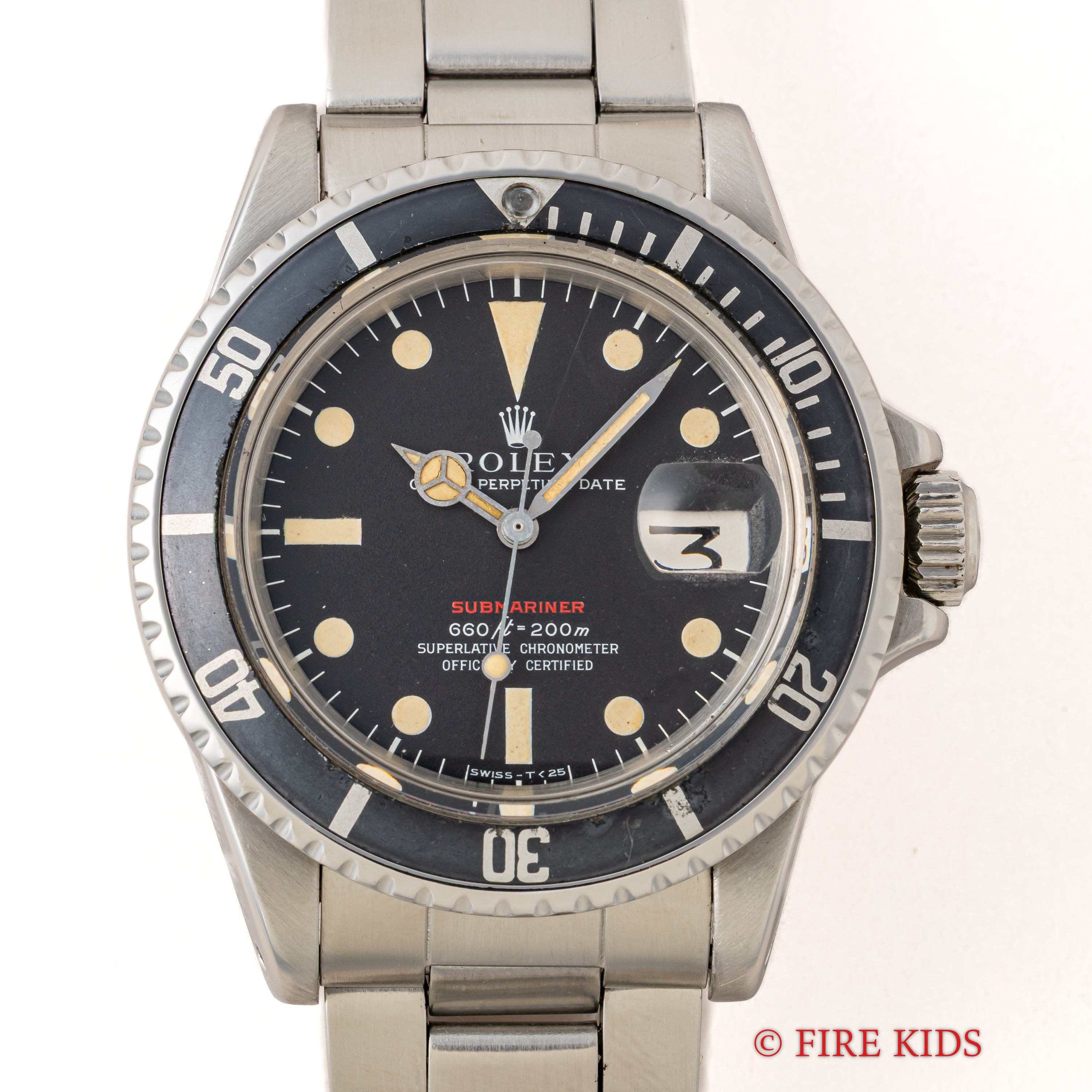 ロレックス サブマリーナ 赤サブ 1970年製(昭和45年製) Ref.1680 マーク4ダイヤル オリジナルブレス