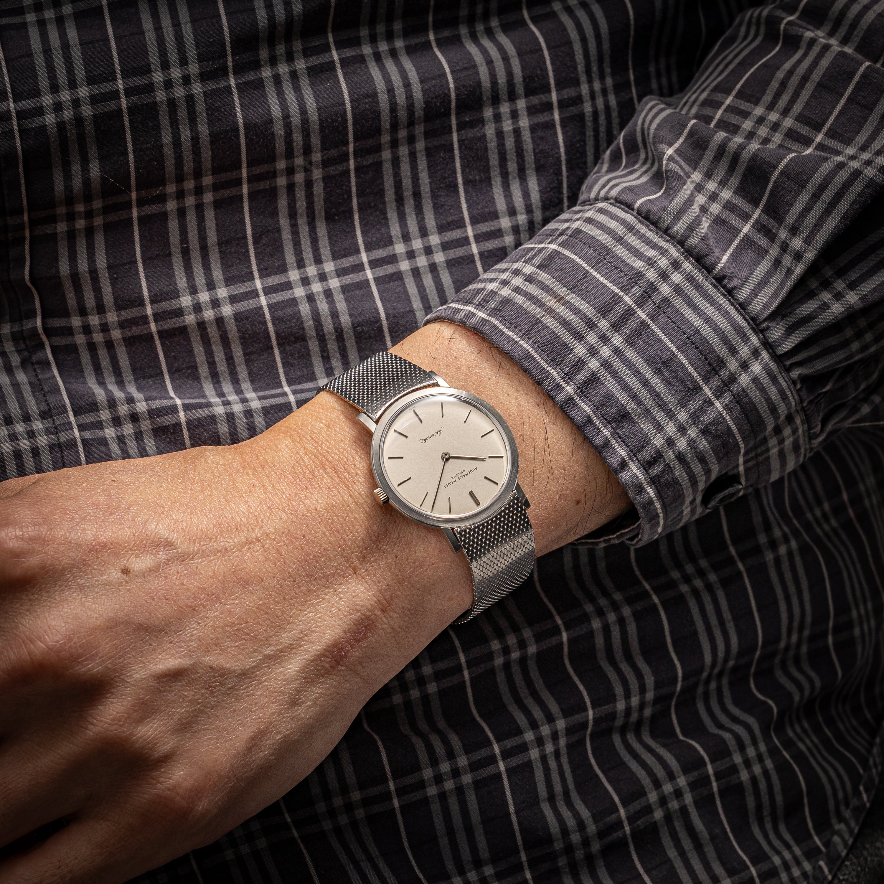 オーデマ・ピゲ エクストラフラット自動巻き ステンレスケース 1970年代製 Cal.K2120 純正ブレス付き