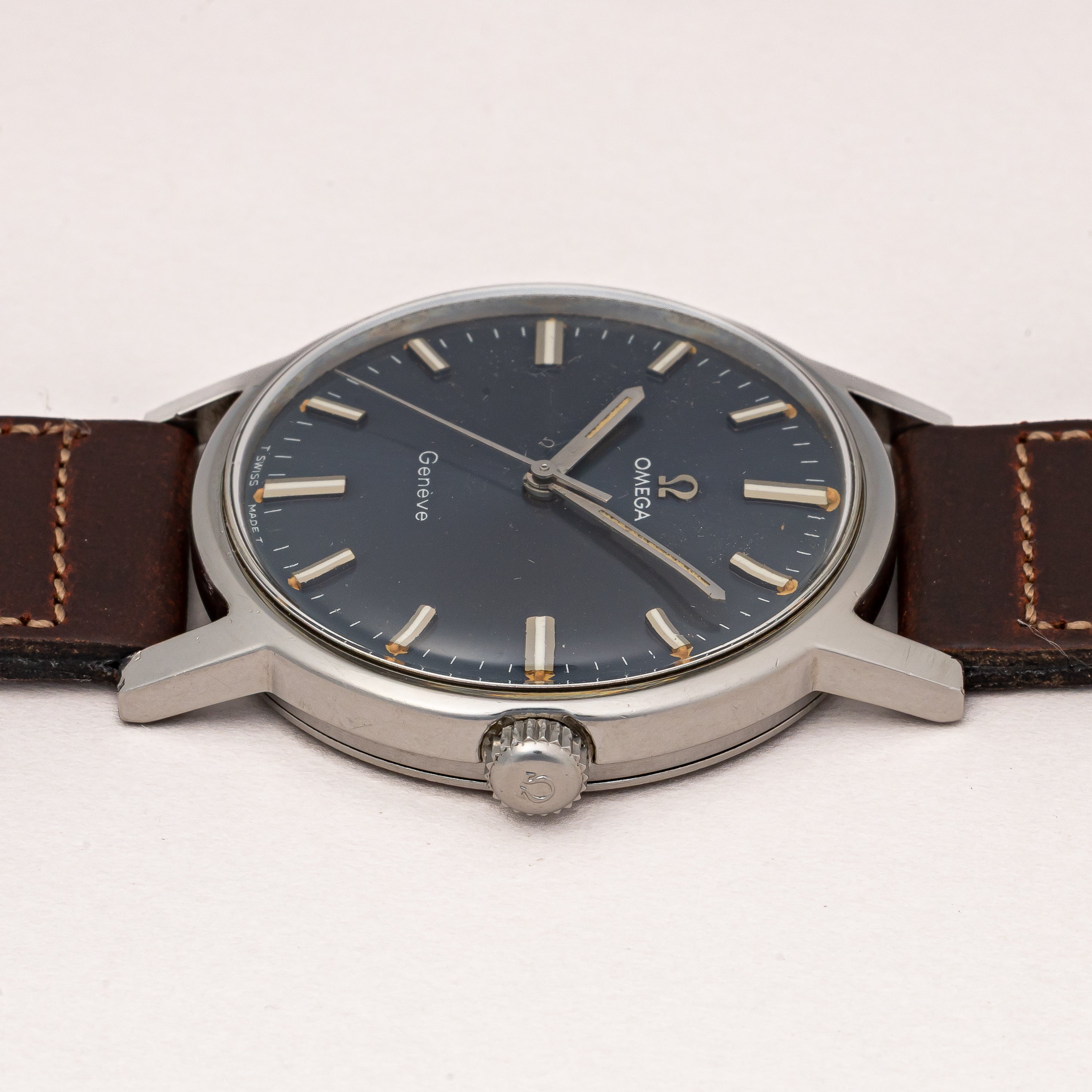 オメガ ジュネーブ Ref.135.070 1969年製 ブルー Cal.601 手巻き