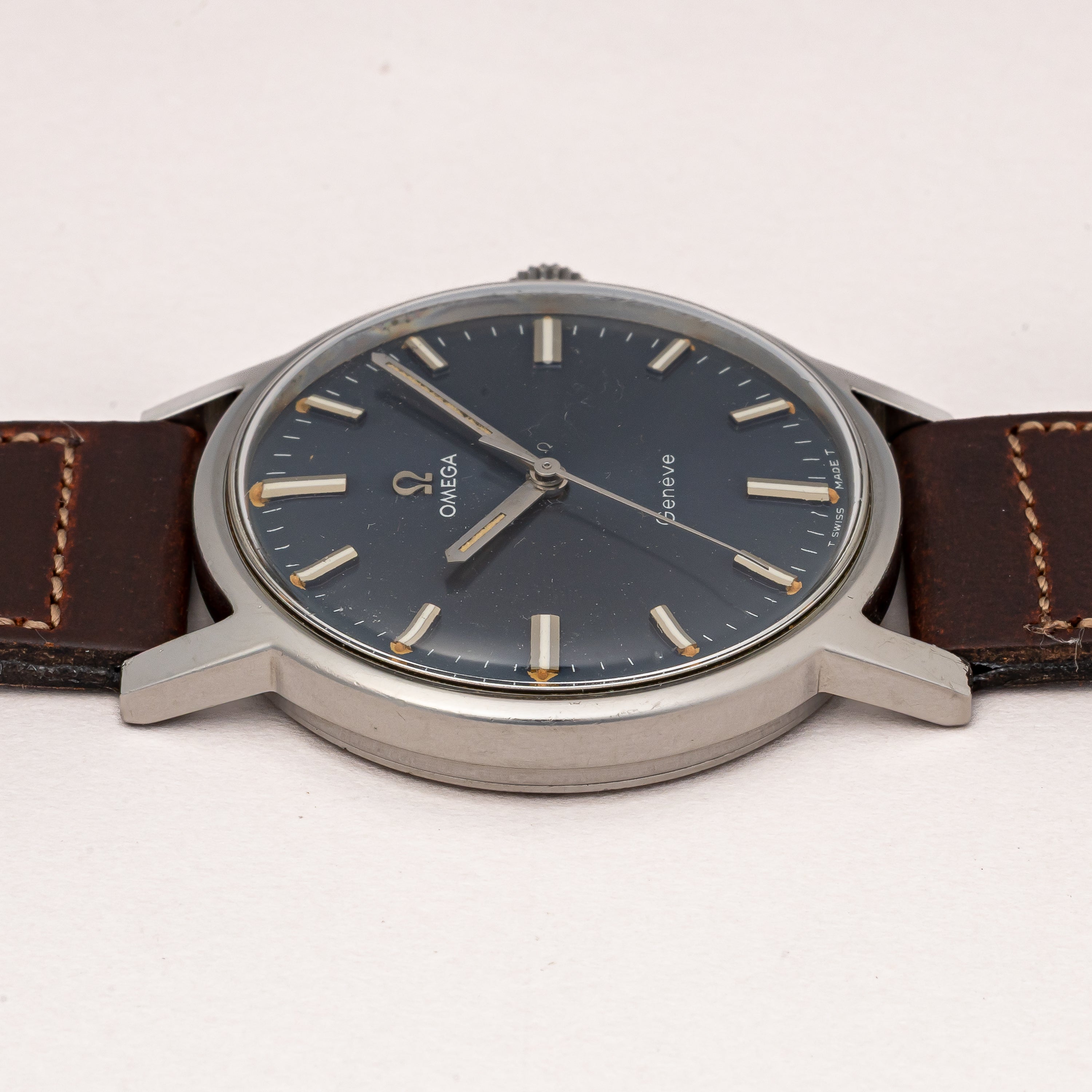 オメガ ジュネーブ Ref.135.070 1969年製 ブルー Cal.601 手巻き