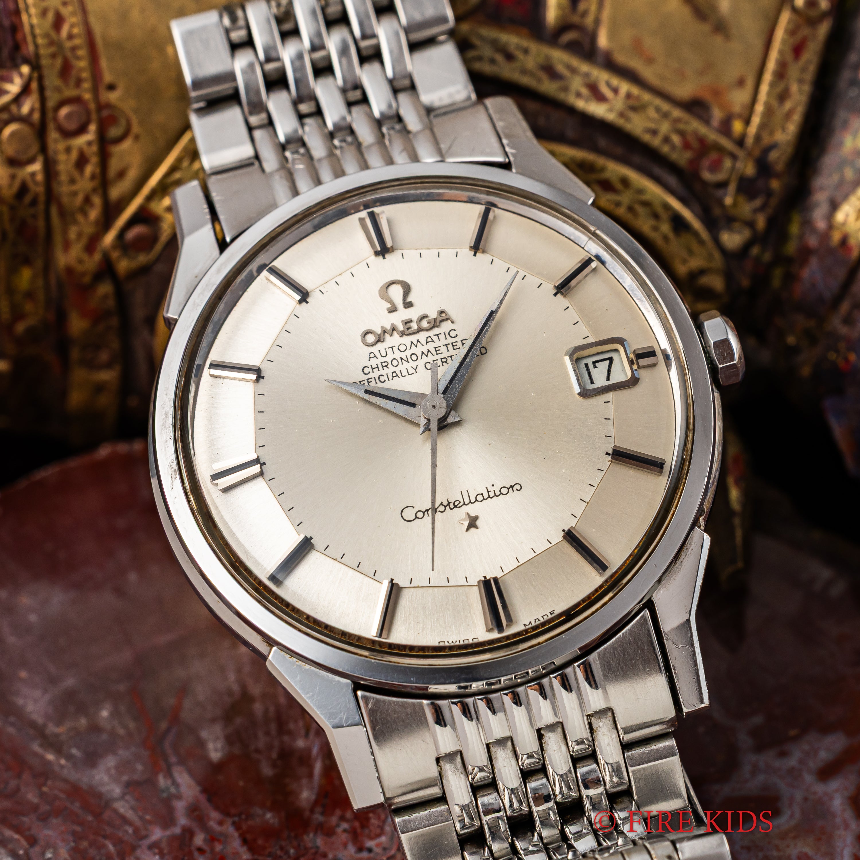 オメガ コンステレーション 12角 1966年製 パイパンダイヤル 自動巻クロノメーター Cal.564 純正ステンレスブレス