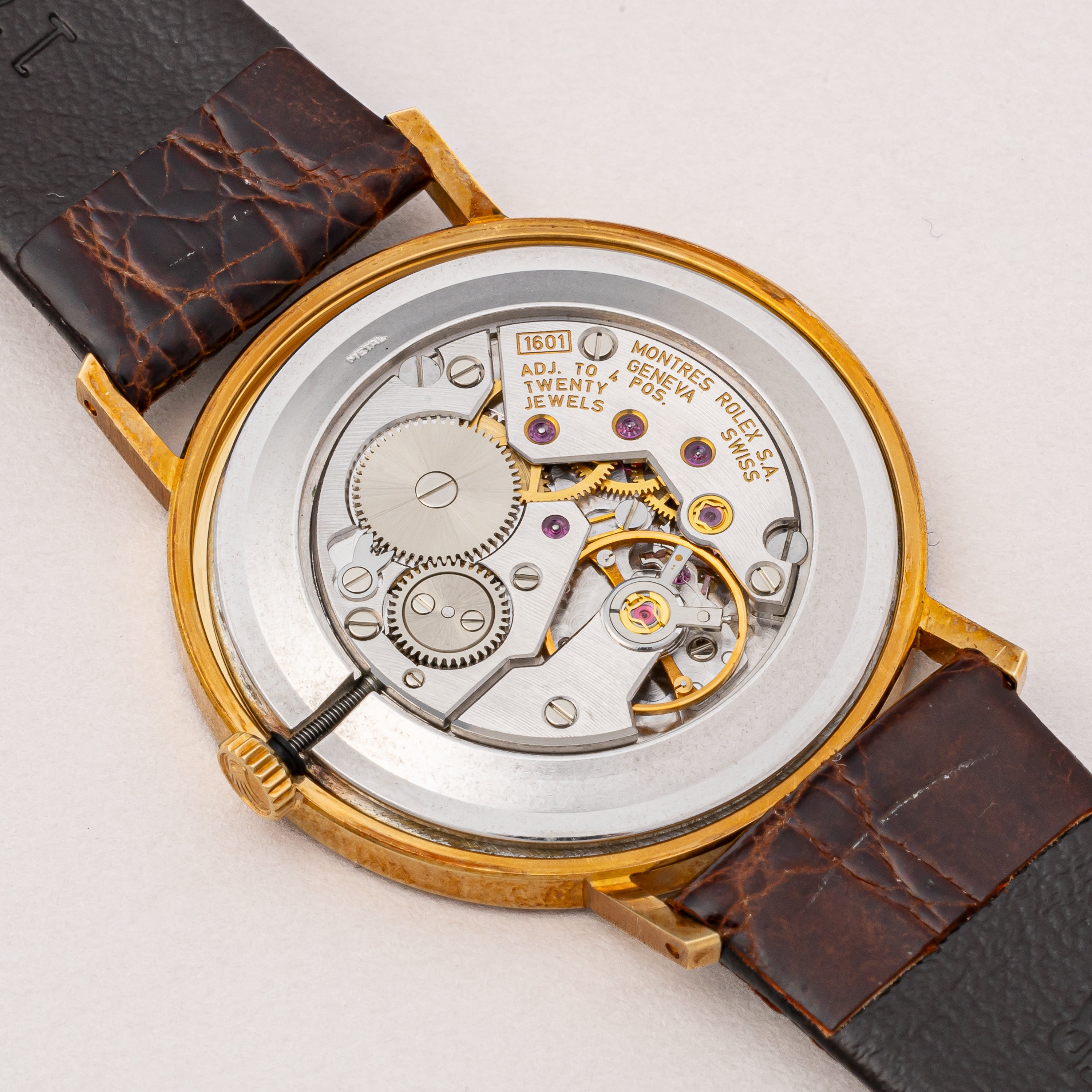 ロレックス チェリーニ ラウンドケース 1990年~1991年製 Ref.4112 18金イエローゴールド 箱、ポーチ付き