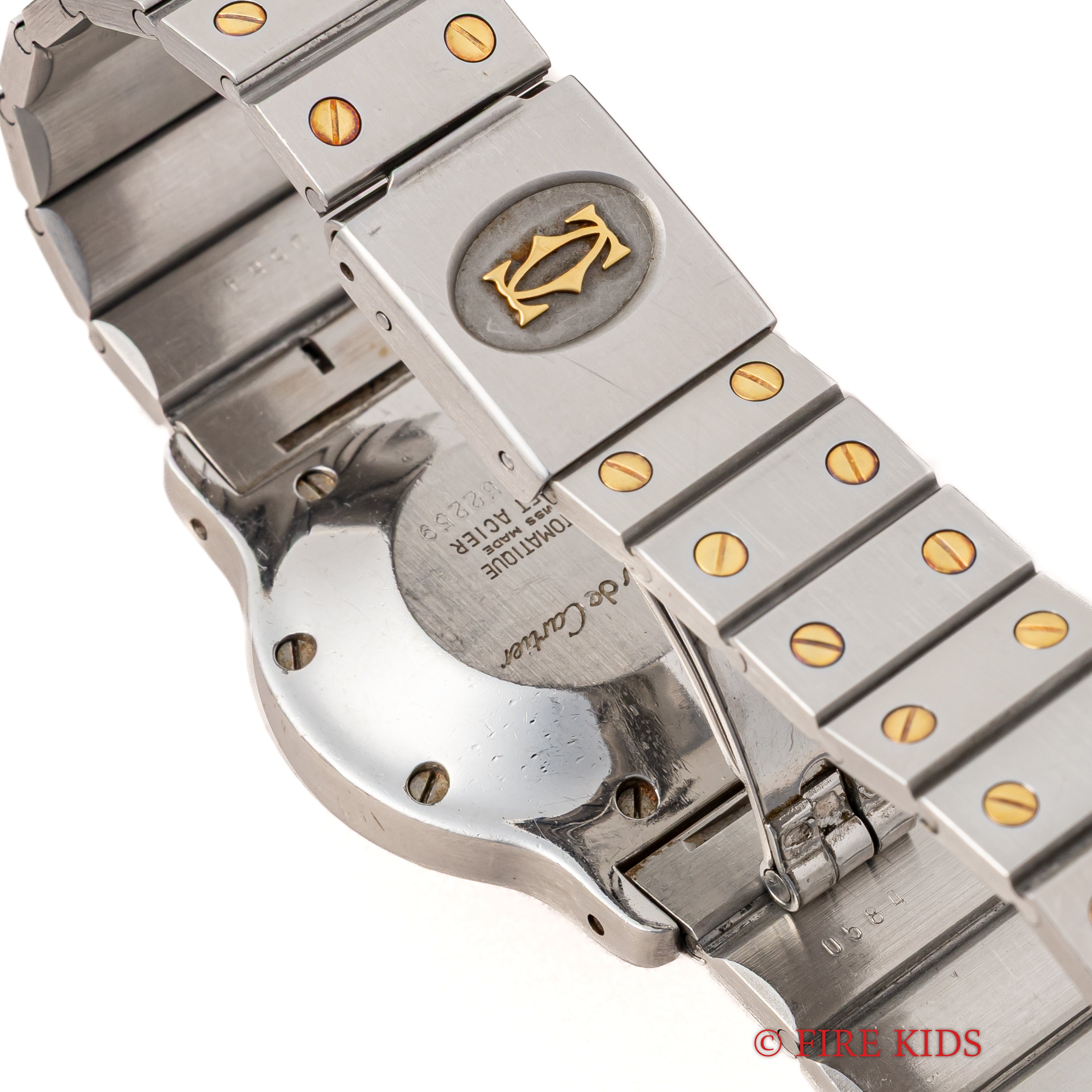 カルティエ サントスオクタゴン LMサイズ 1980年代製 コンビ 純正ブレス