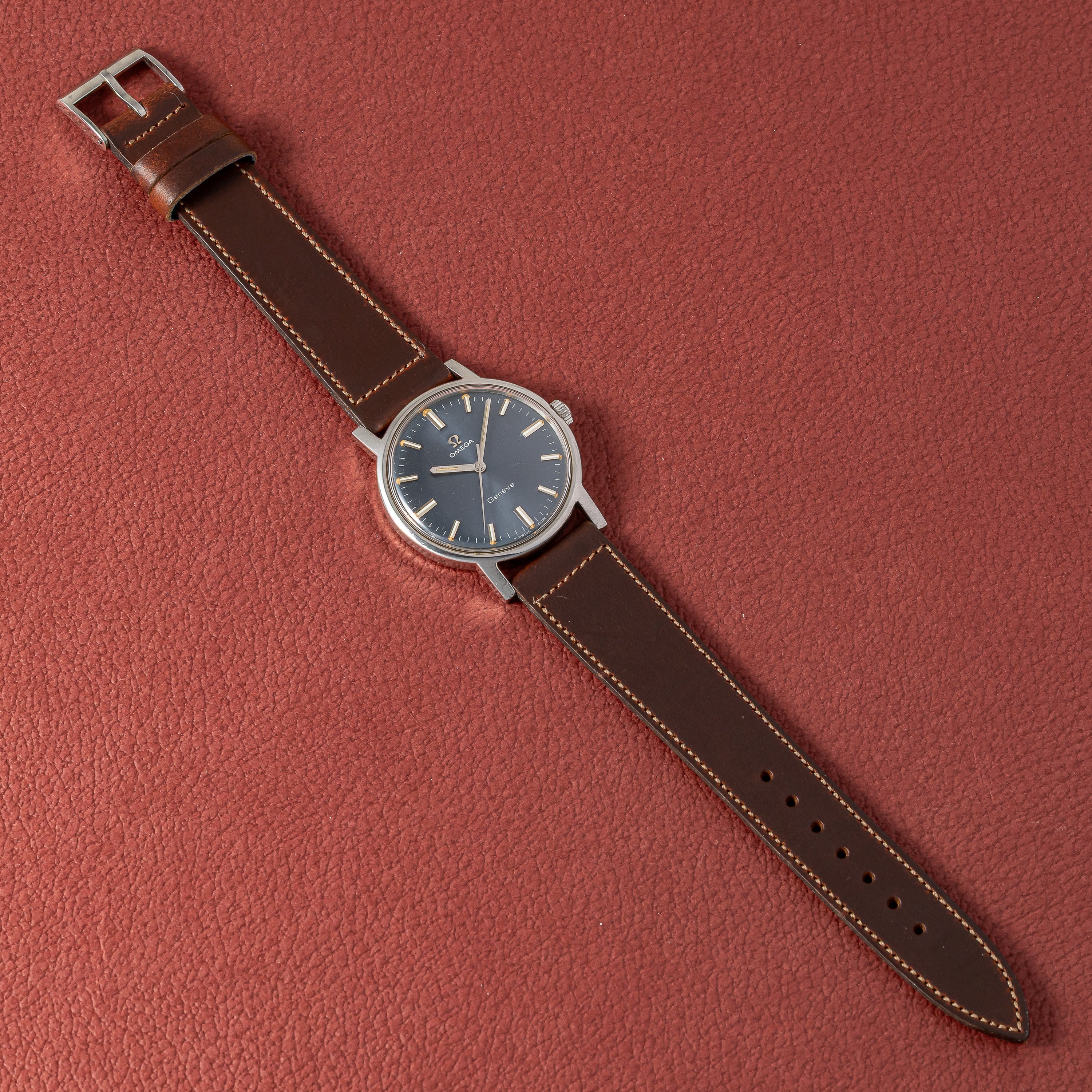 オメガ ジュネーブ Ref.135.070 1969年製 ブルー Cal.601 手巻き