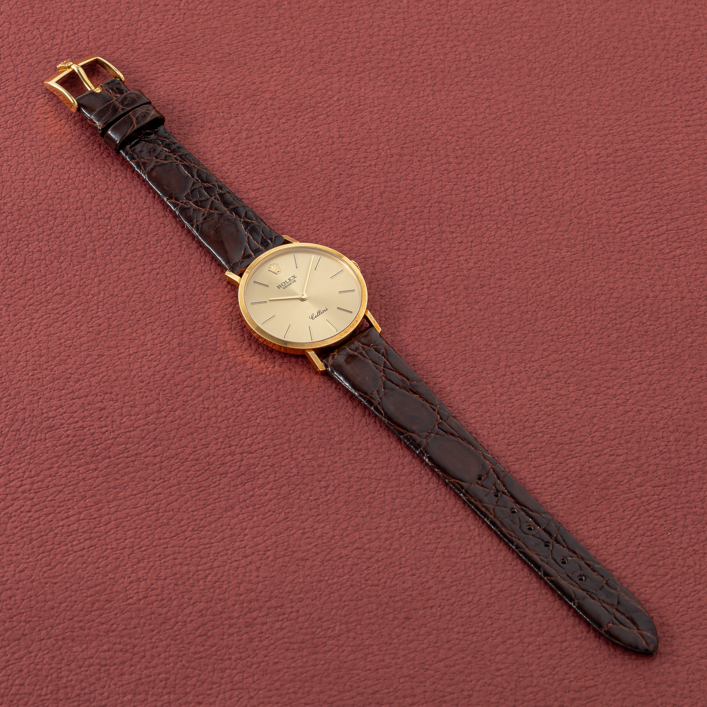 ロレックス チェリーニ ラウンドケース 1990年~1991年製 Ref.4112 18金イエローゴールド 箱、ポーチ付き