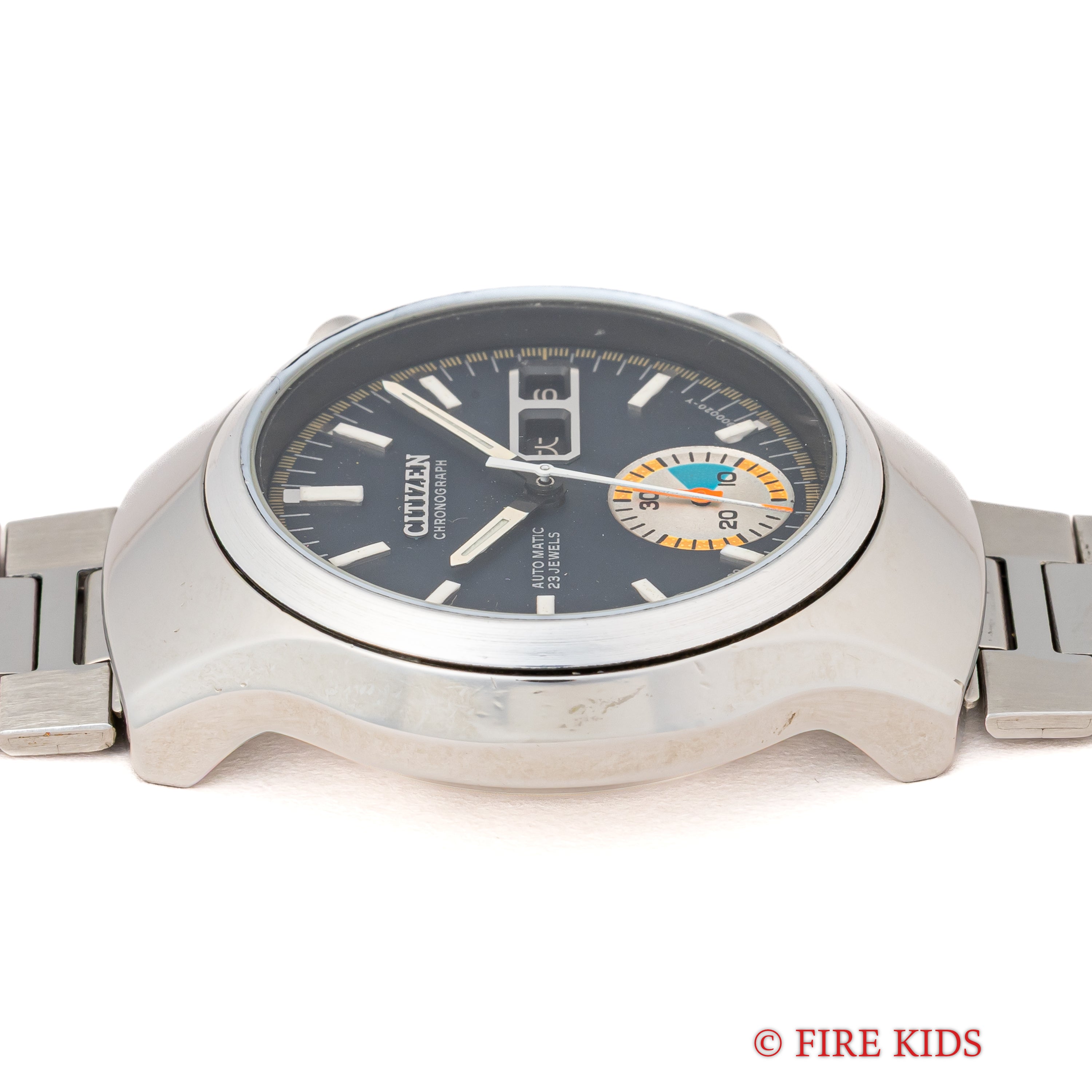 シチズン チャレンジタイマー 1972年製 ブラックダイヤル 自動巻きフライバッククロノグラフ 純正ブレス