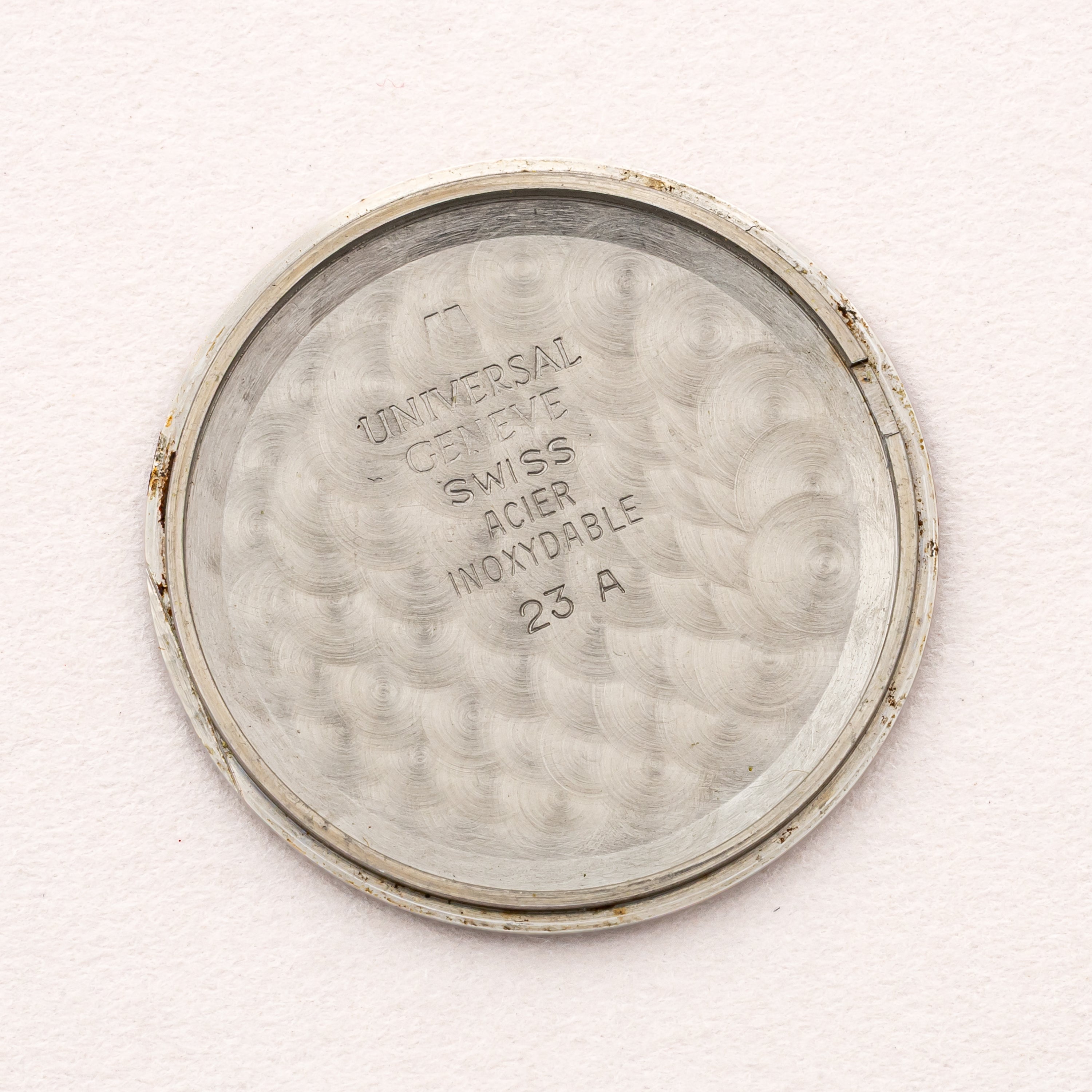 ユニバーサルジュネーブ ラウンドケース アルテッセ 1970年代製 グレーローマン 未使用品 薄型手巻き