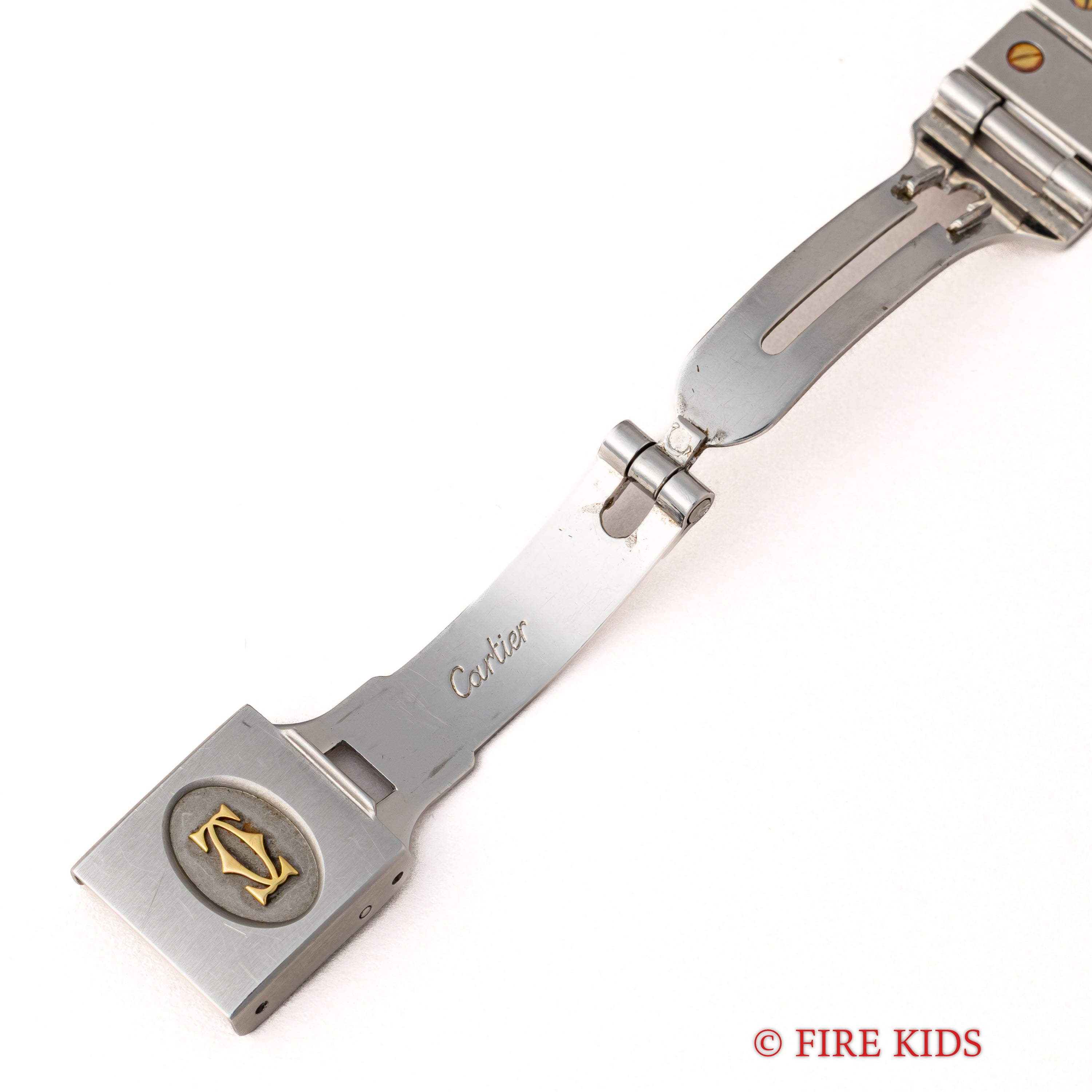 カルティエ サントスオクタゴン LMサイズ 1980年代製 コンビ 純正ブレス