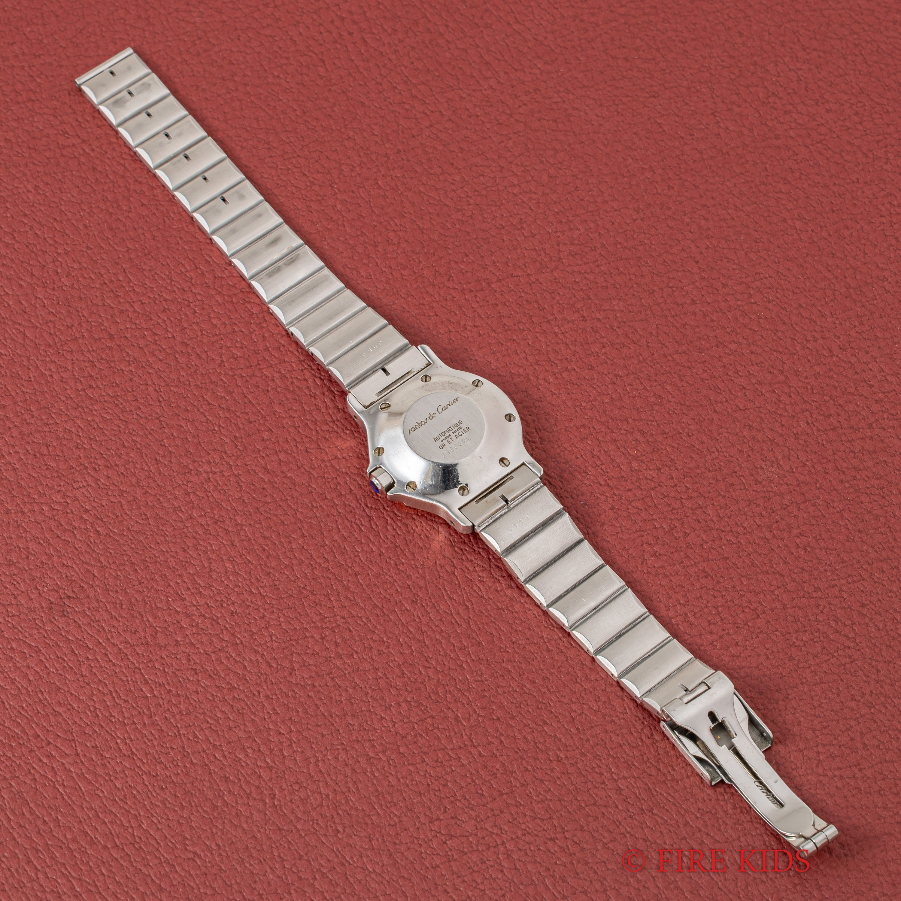 カルティエ サントスオクタゴン LMサイズ 1980年代製 コンビ 純正ブレス