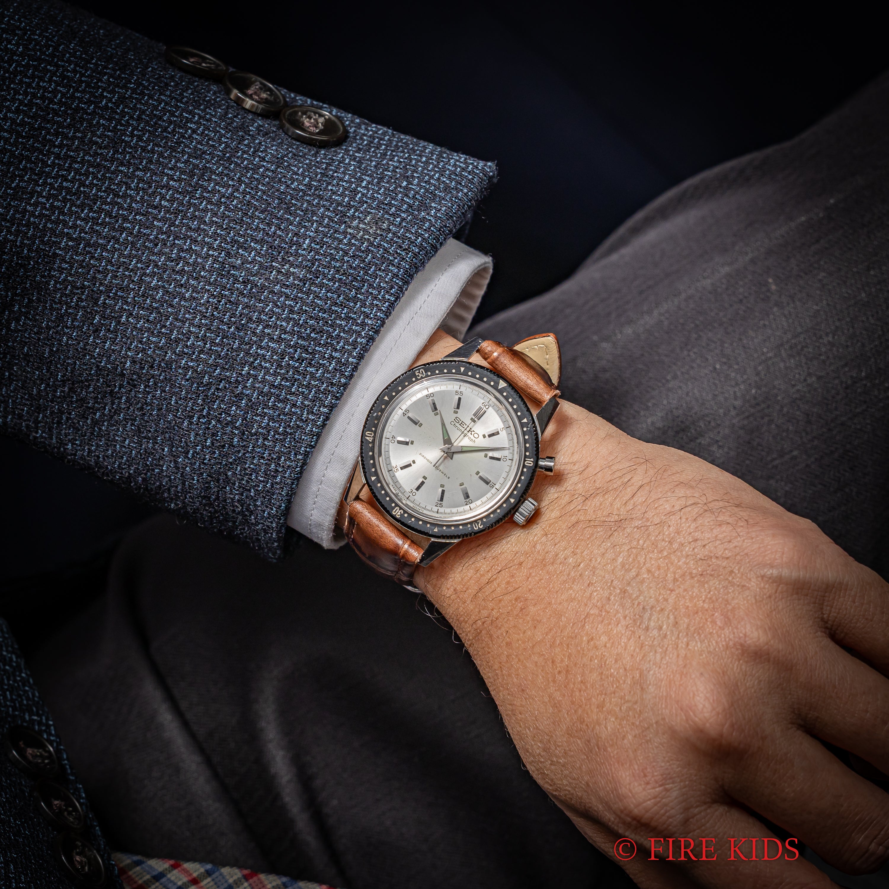 セイコー ワンプッシュクロノグラフ 1964年製 Ref.45899 聖火マーク プラ回転ベゼル