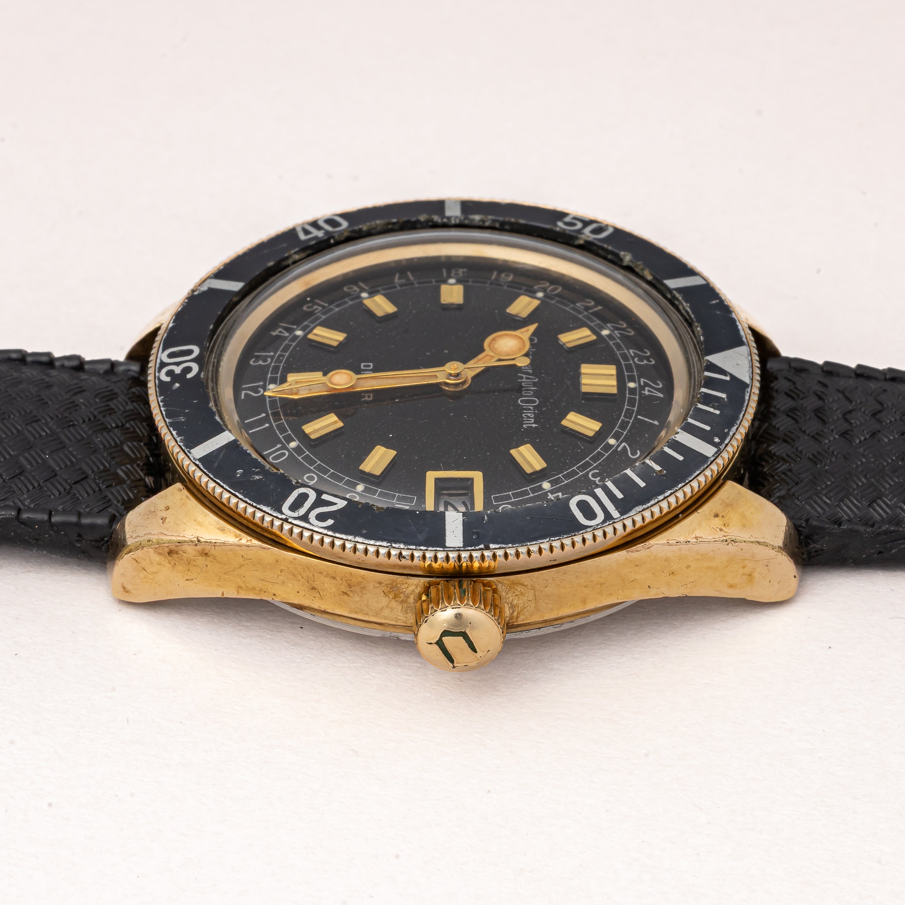 オリエント 21ダイバー ブラックダイヤル 1960年代製 金張りケース 自動巻 カレンダーオートオリエント