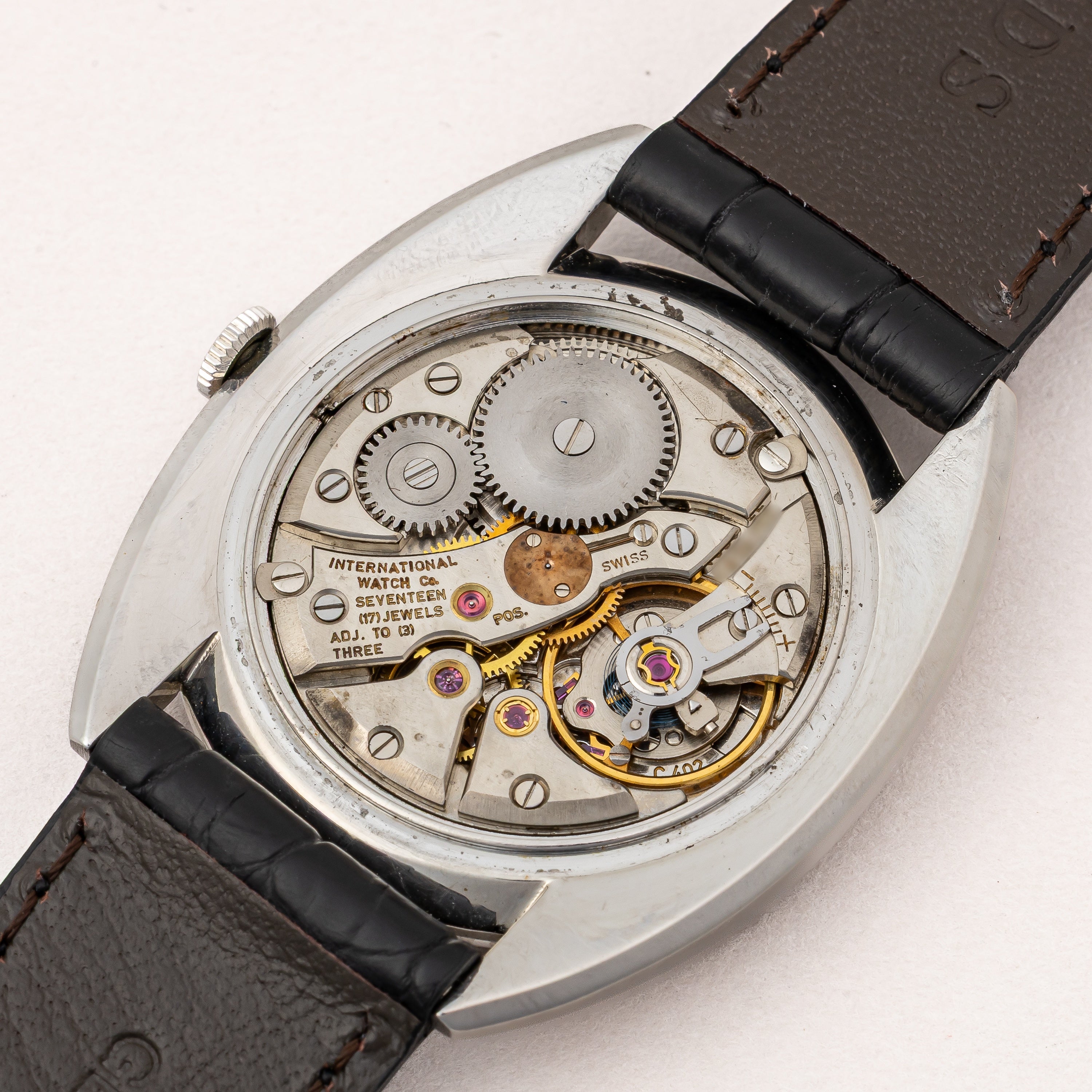 IWC Cal.402 手巻き 純正尾錠付き 修理明細付き