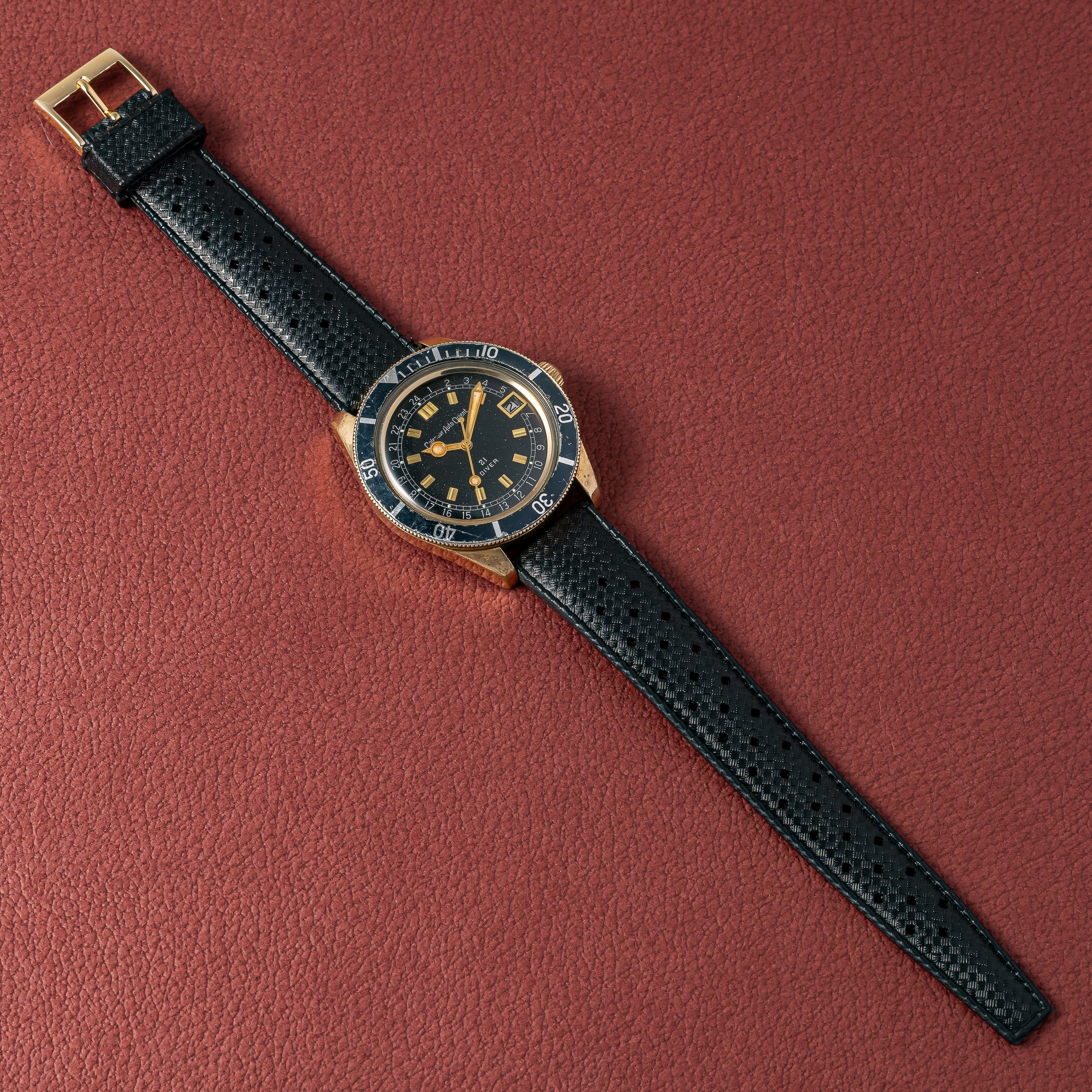 オリエント 21ダイバー ブラックダイヤル 1960年代製 金張りケース 自動巻 カレンダーオートオリエント