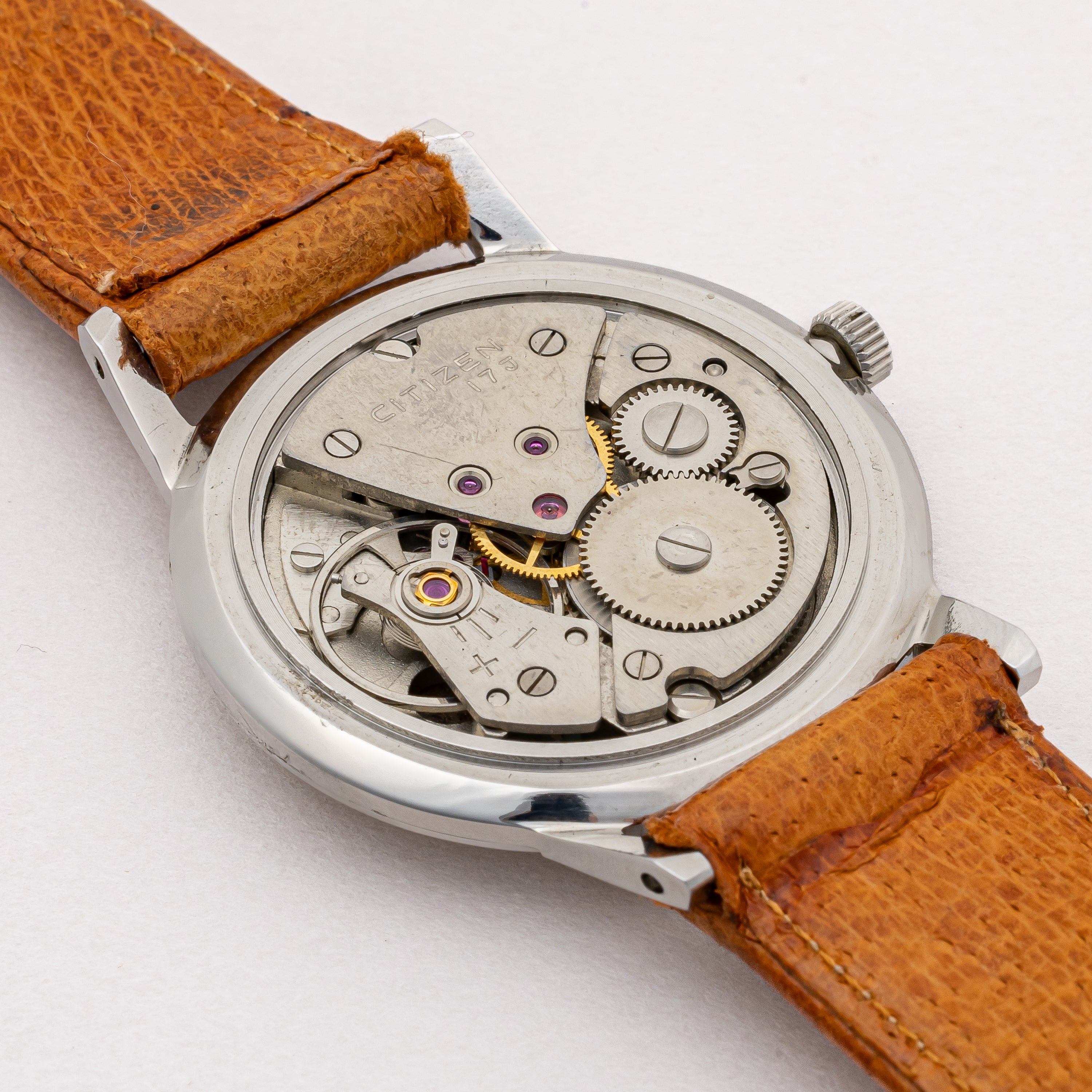 シチズン ヤングホーマー 1965年製 オリジナル夜光入り文字盤 手巻き式 オリジナル革ベルト、タグ付き美品