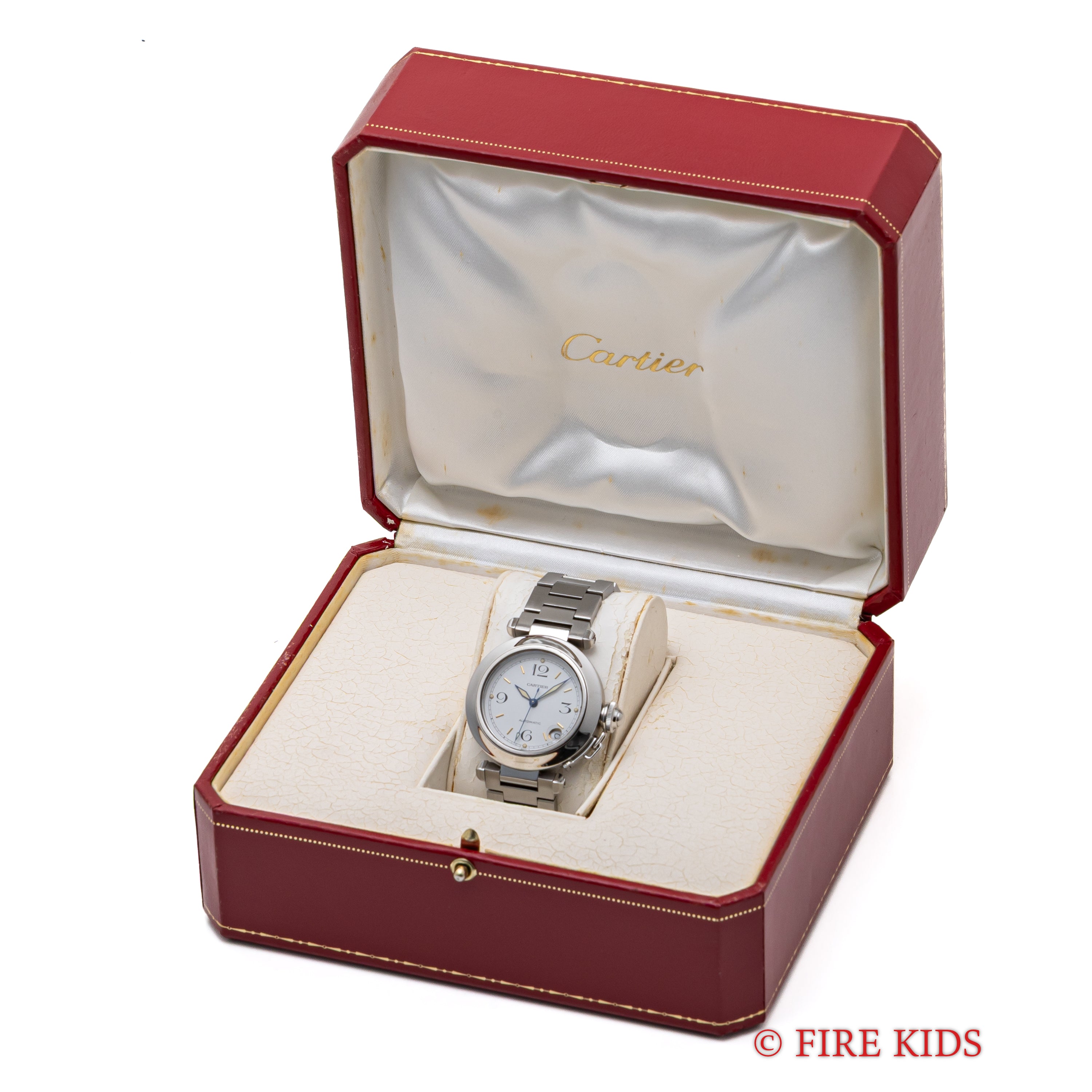 カルティエ パシャC 1990年代製 Ref.2324 ホワイトダイヤル トリチウム夜光 箱付き