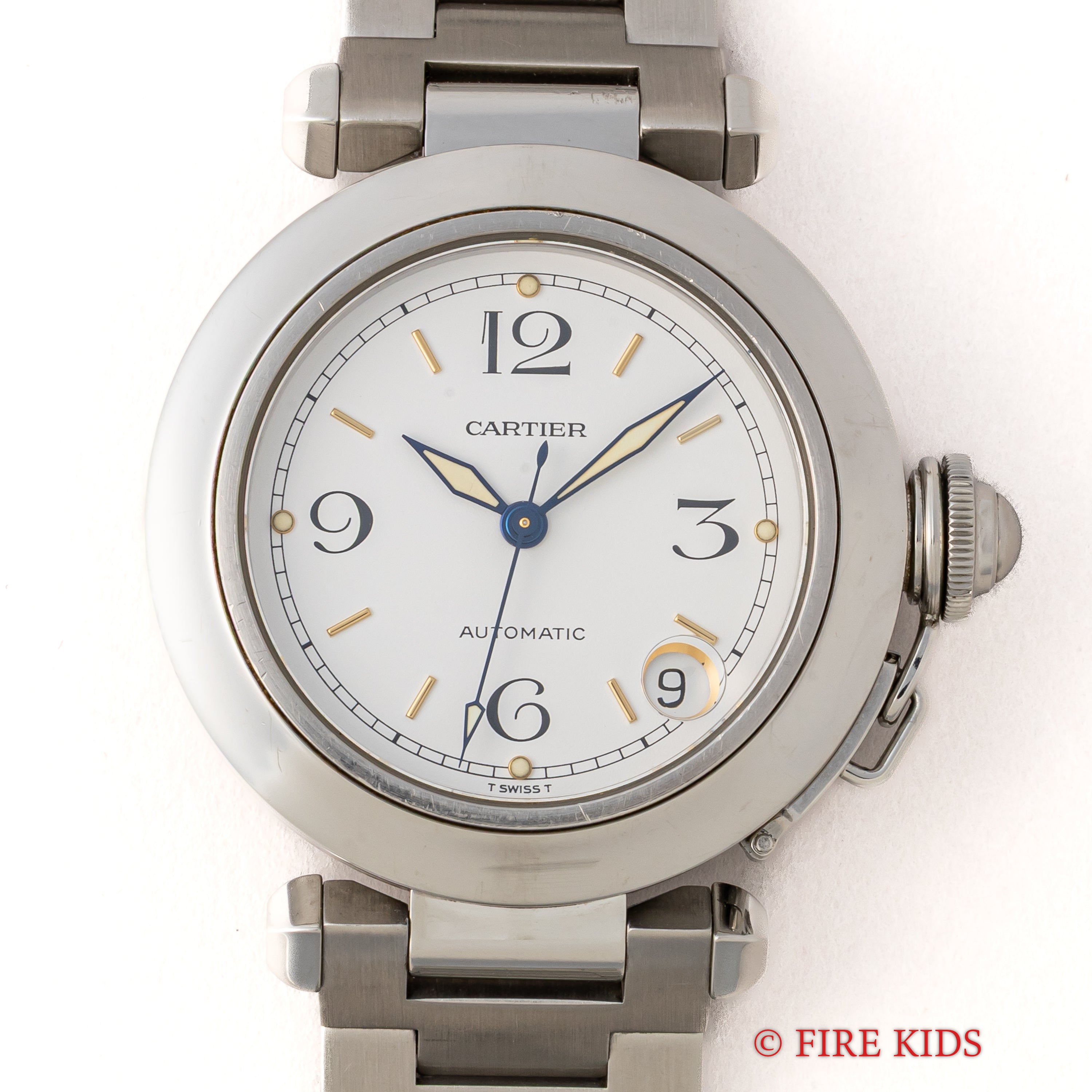 カルティエ パシャC 1990年代製 Ref.2324 ホワイトダイヤル トリチウム夜光 箱付き