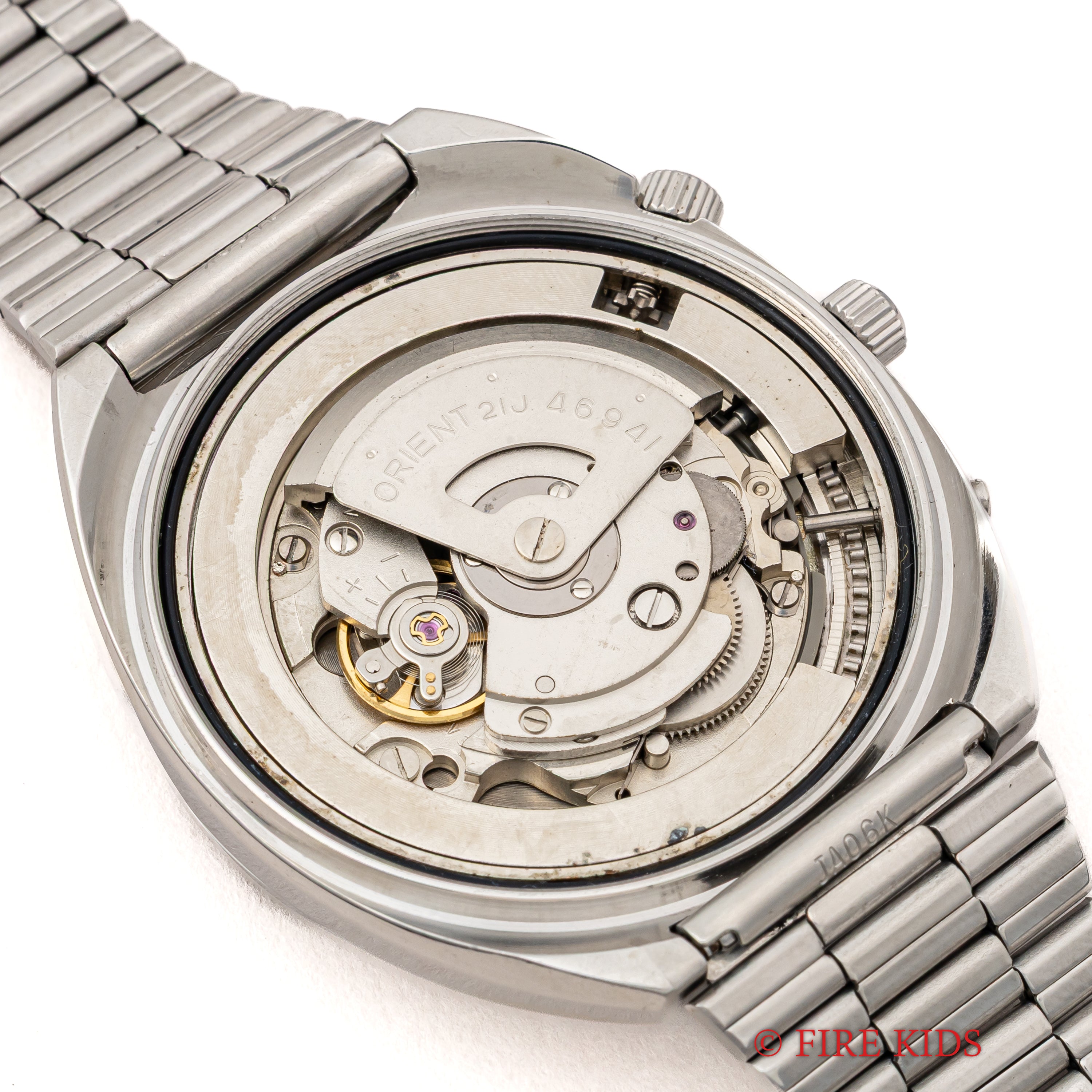 オリエント 万年カレンダー 1970年代 自動巻きブルーグラデーションダイヤル